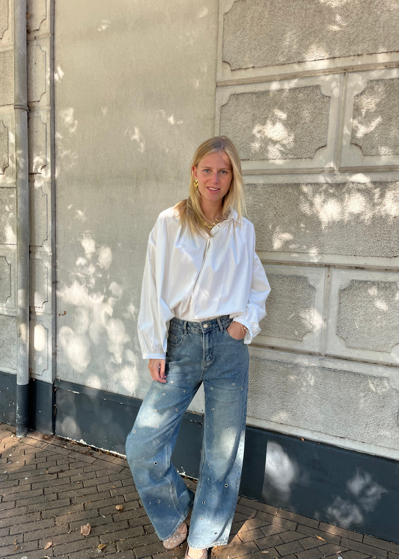 Flo Boutique Jeans Studs Holly Blue