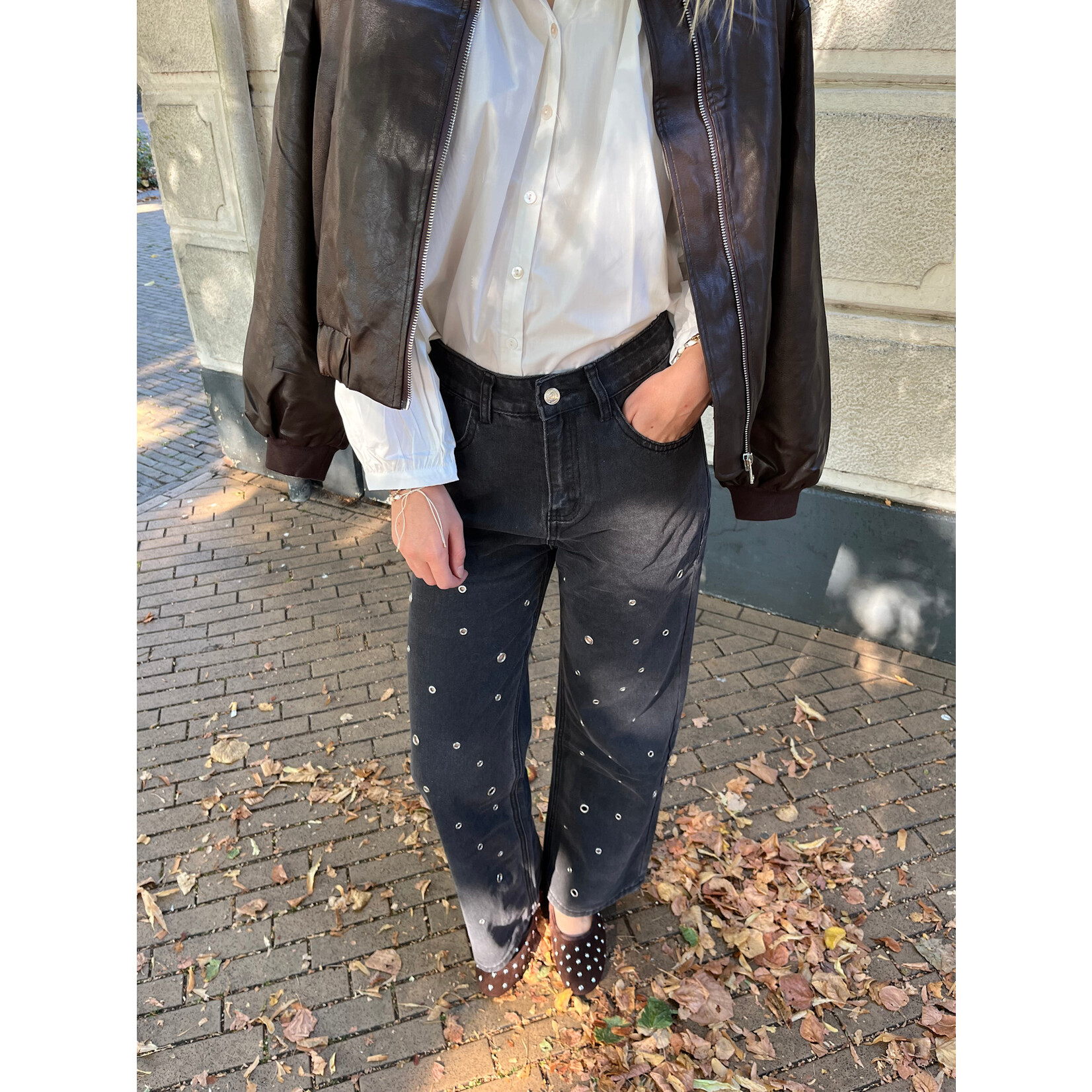 Flo Boutique Jeans Studs Holly Black