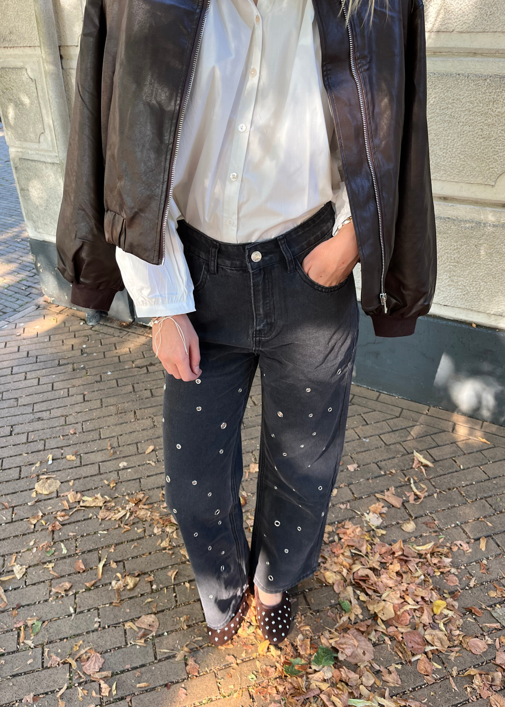 Flo Boutique Jeans Studs Holly Black