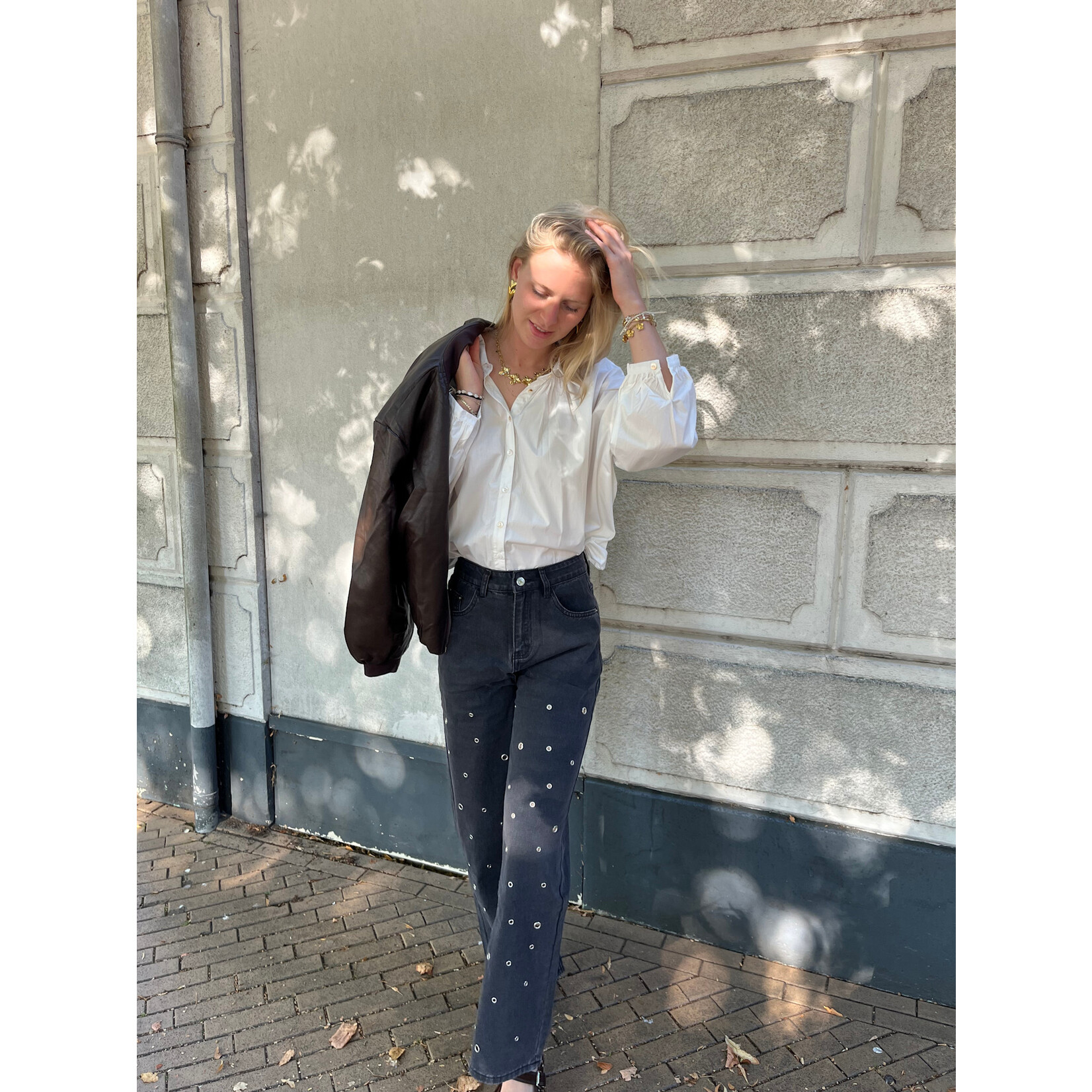 Flo Boutique Jeans Studs Holly Black