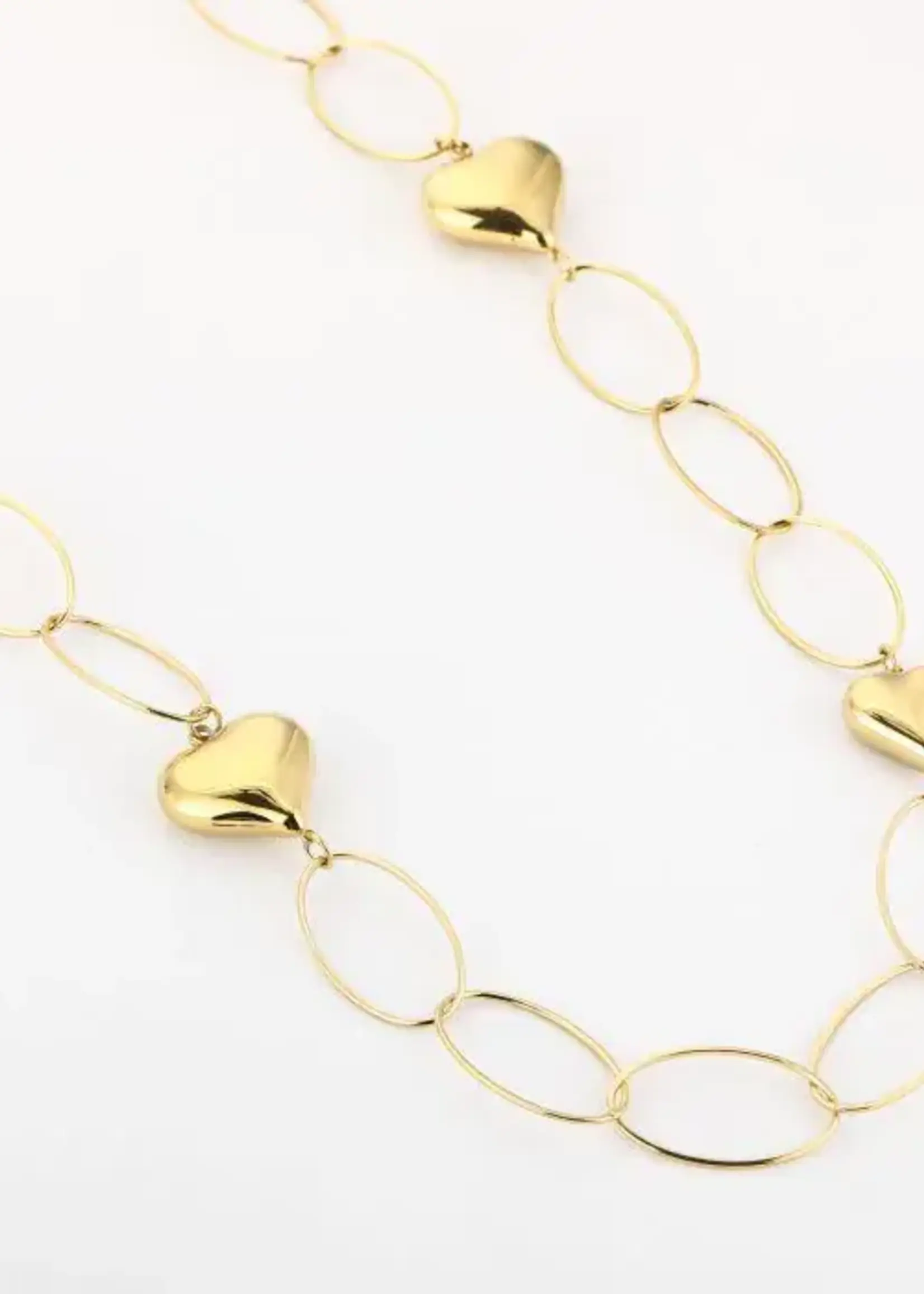 Flo Boutique Long Necklace Hearts Chain