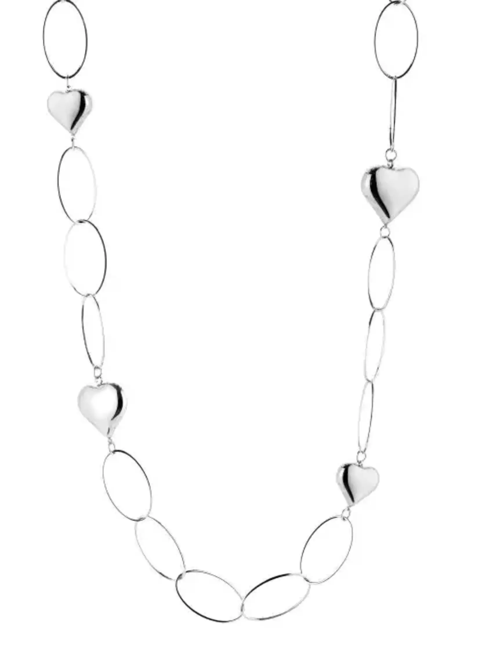 Flo Boutique Long Necklace Hearts Chain