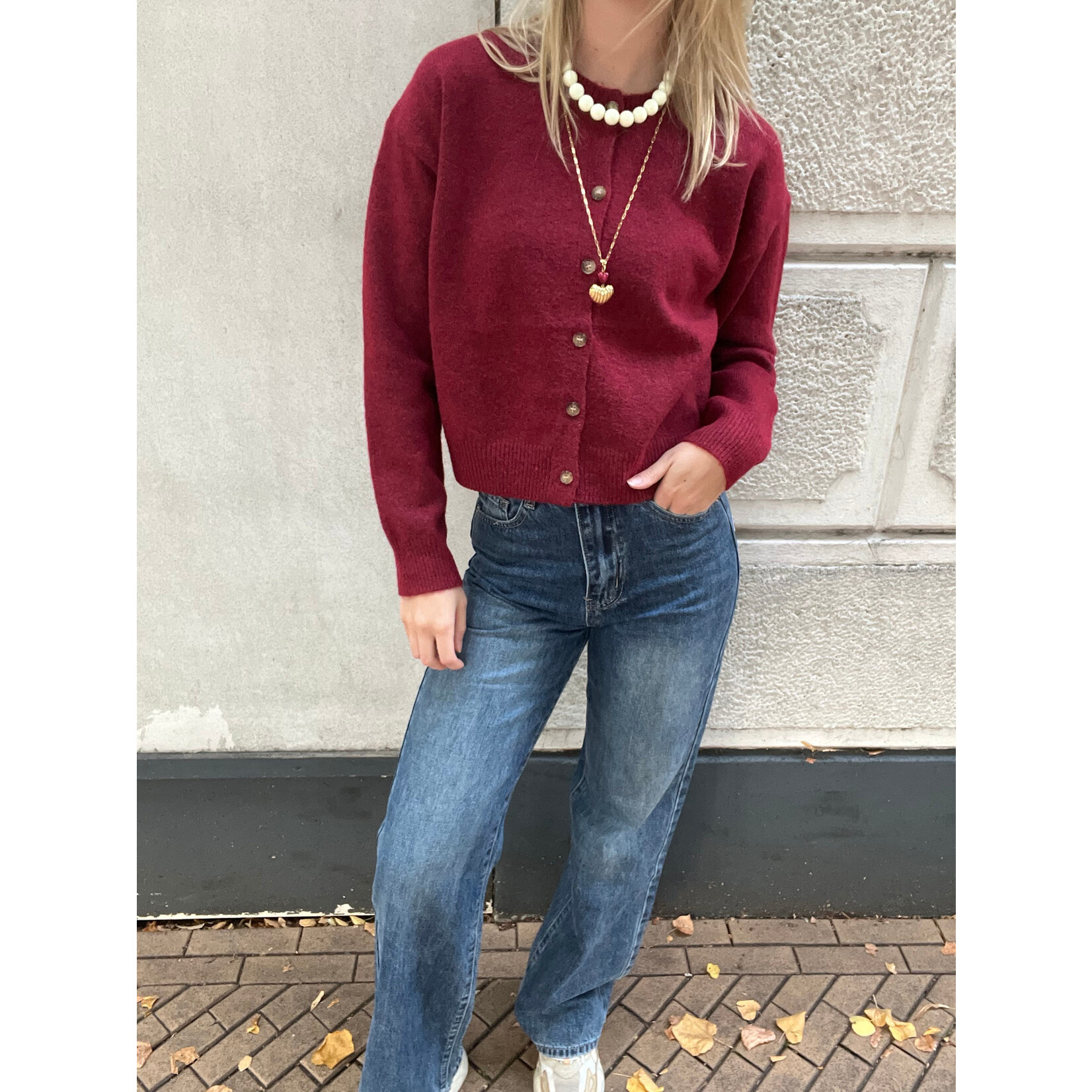 Flo Boutique Vestje Jill Burgundy
