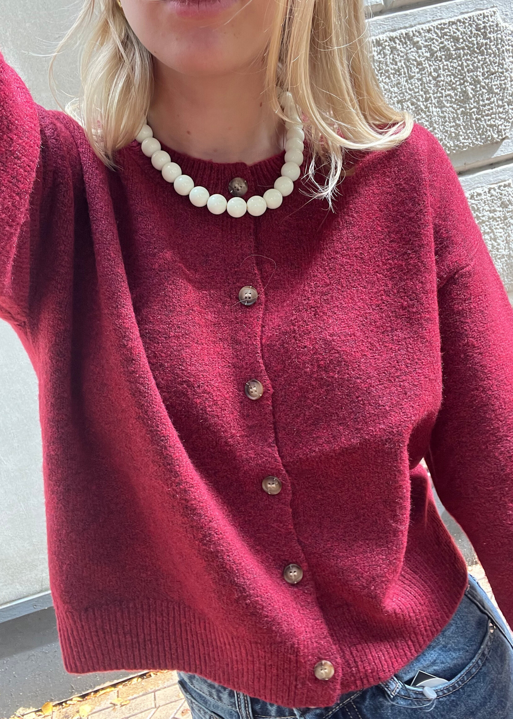 Flo Boutique Vestje Jill Burgundy