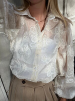 Flo Boutique Blouse Bloem Ecru