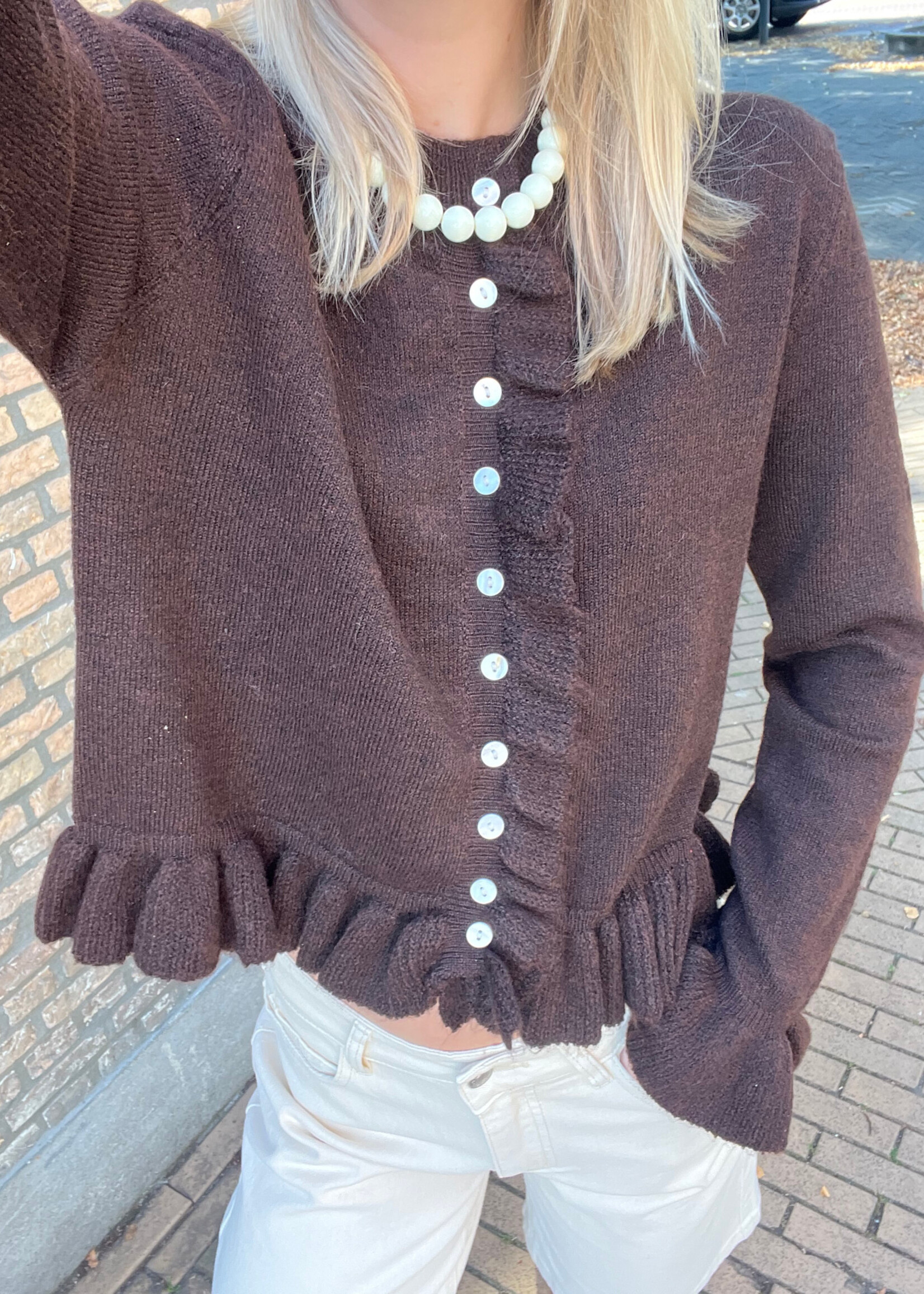 Flo Boutique Vestje Izzy Dark Brown