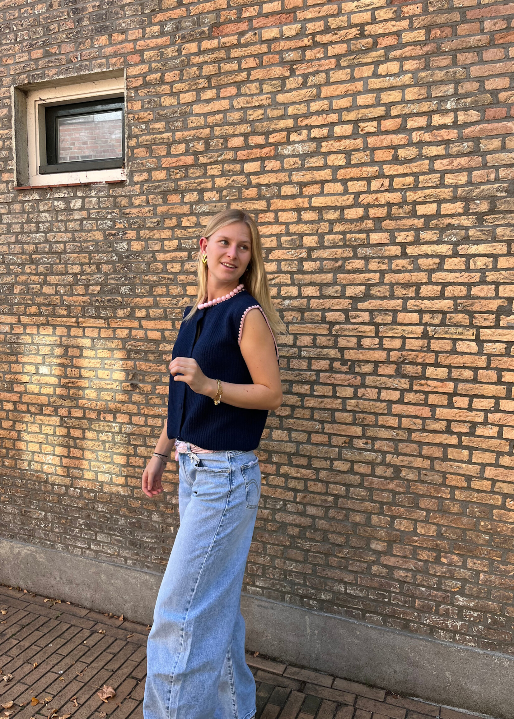 Flo Boutique Gilet Maan Blue