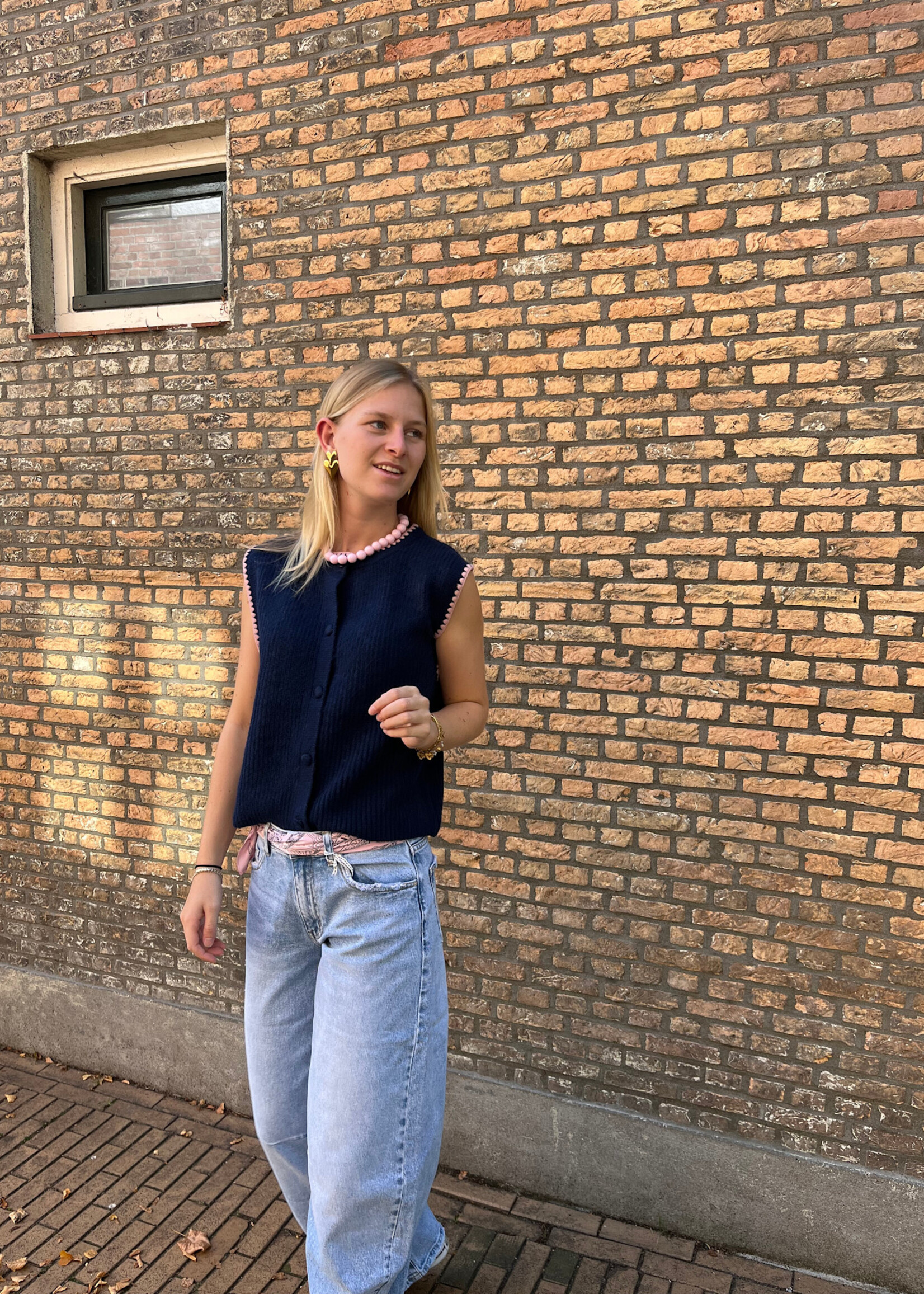 Flo Boutique Gilet Maan Blue