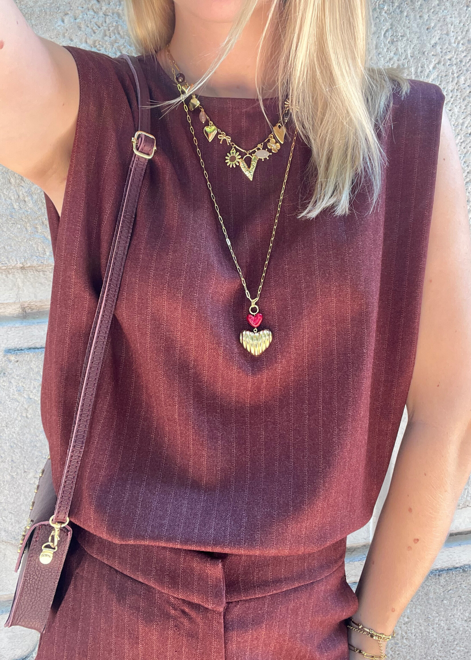 Flo Boutique Top Keet Burgundy