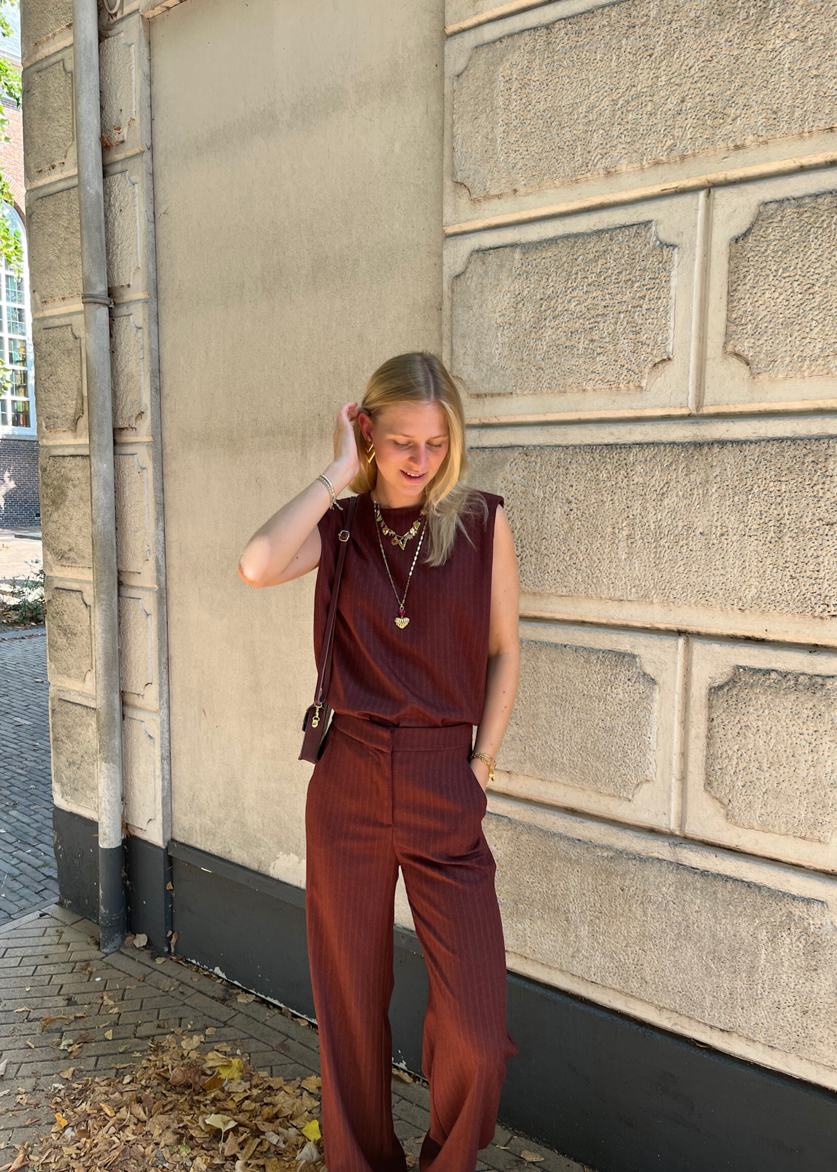 Flo Boutique Broek Keet Burgundy