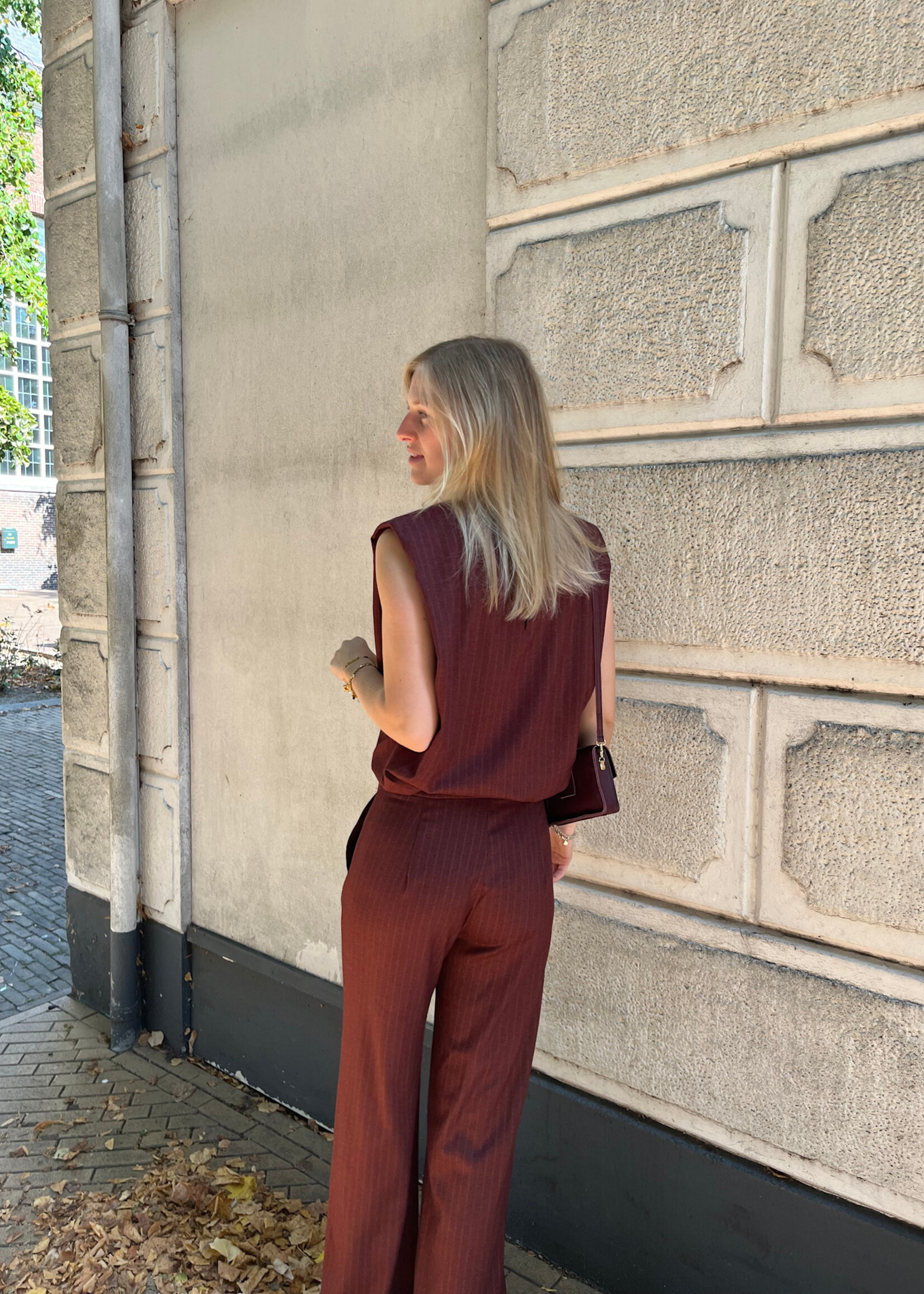 Flo Boutique Broek Keet Burgundy