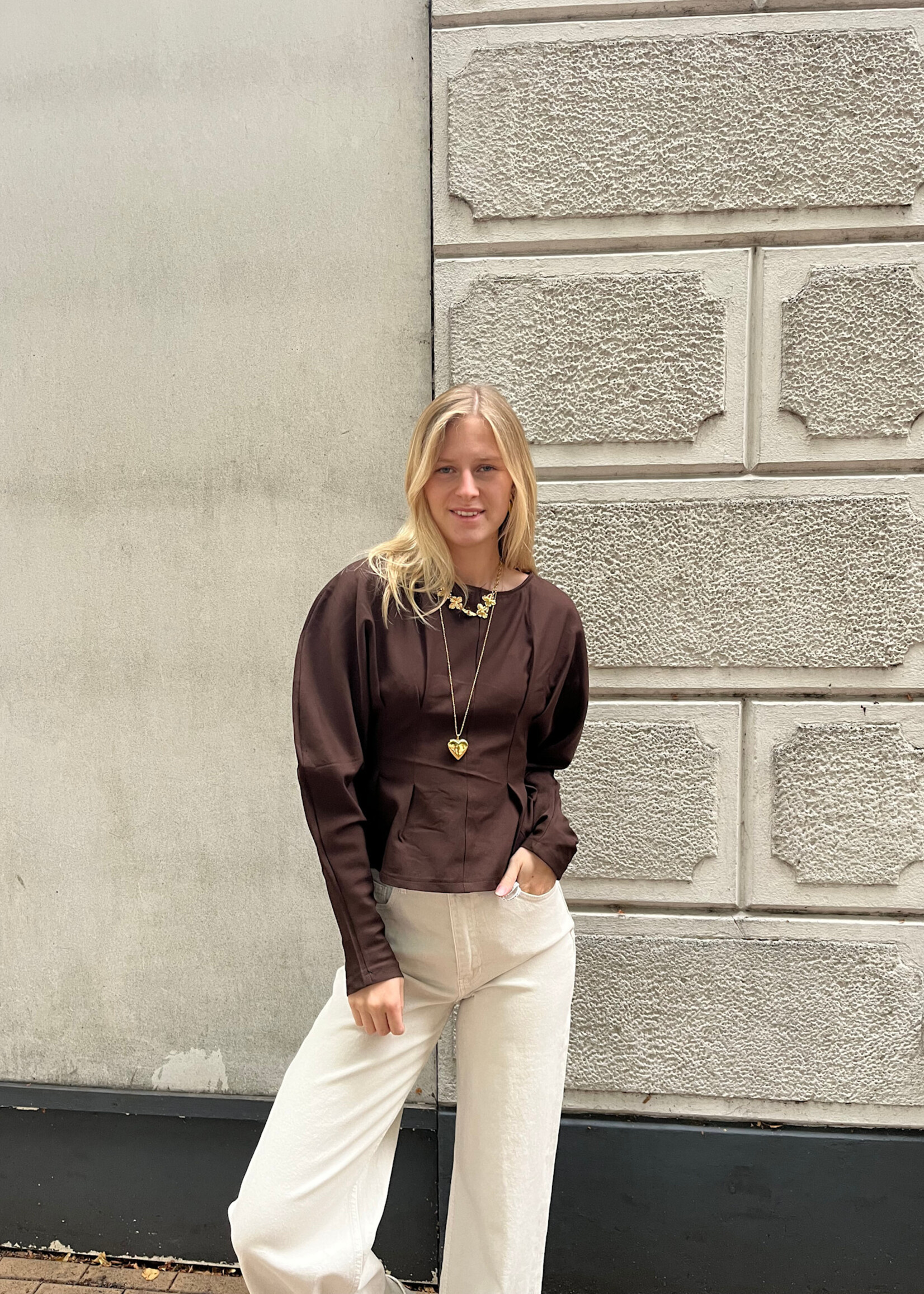 Flo Boutique Top Mayla Marron