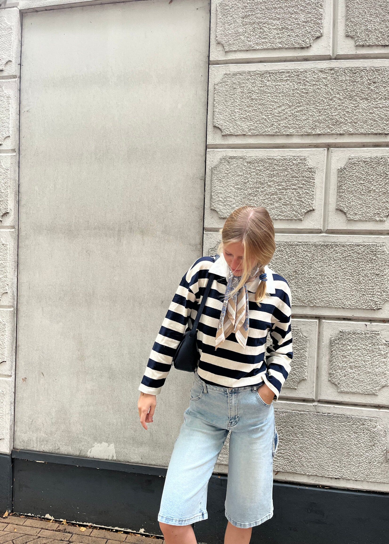 Flo Boutique Top Nola Navy/Beige