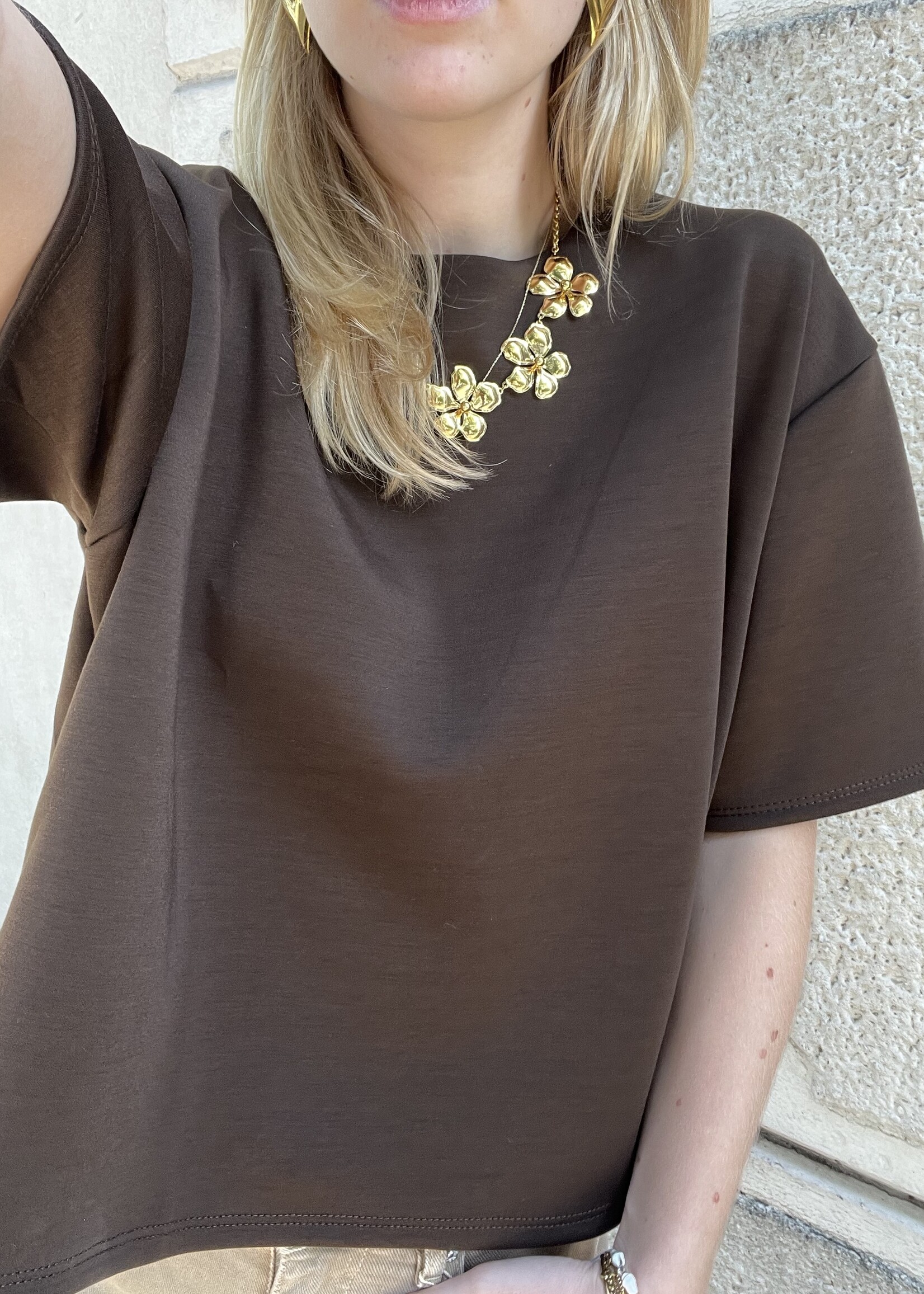 Flo Boutique Basic Top Fiene Choco