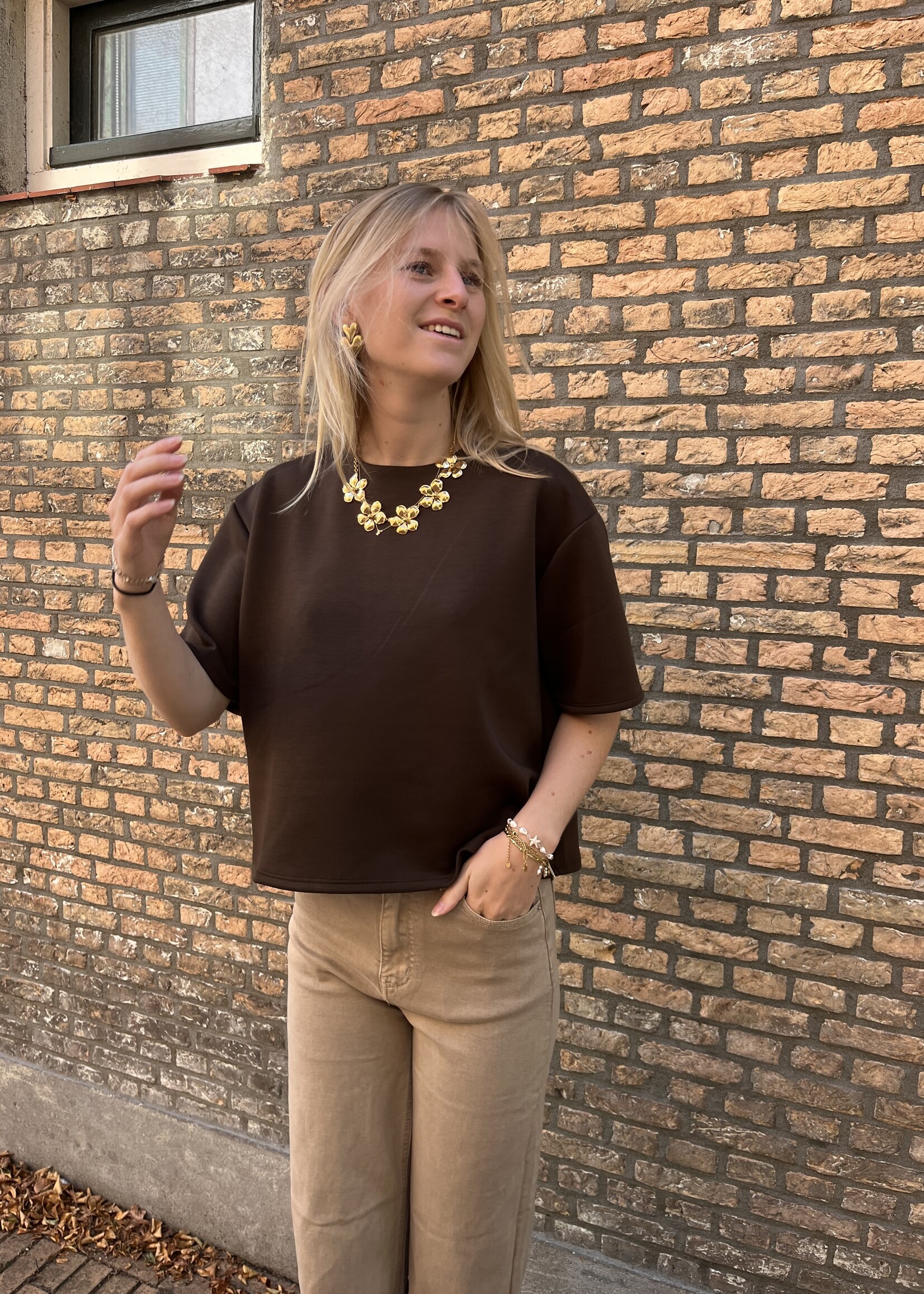 Flo Boutique Basic Top Fiene Choco