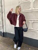 Flo Boutique Jasje Maartje Suede Look Bordeaux