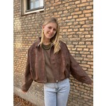 Flo Boutique Jasje Maartje Suede Look Marron
