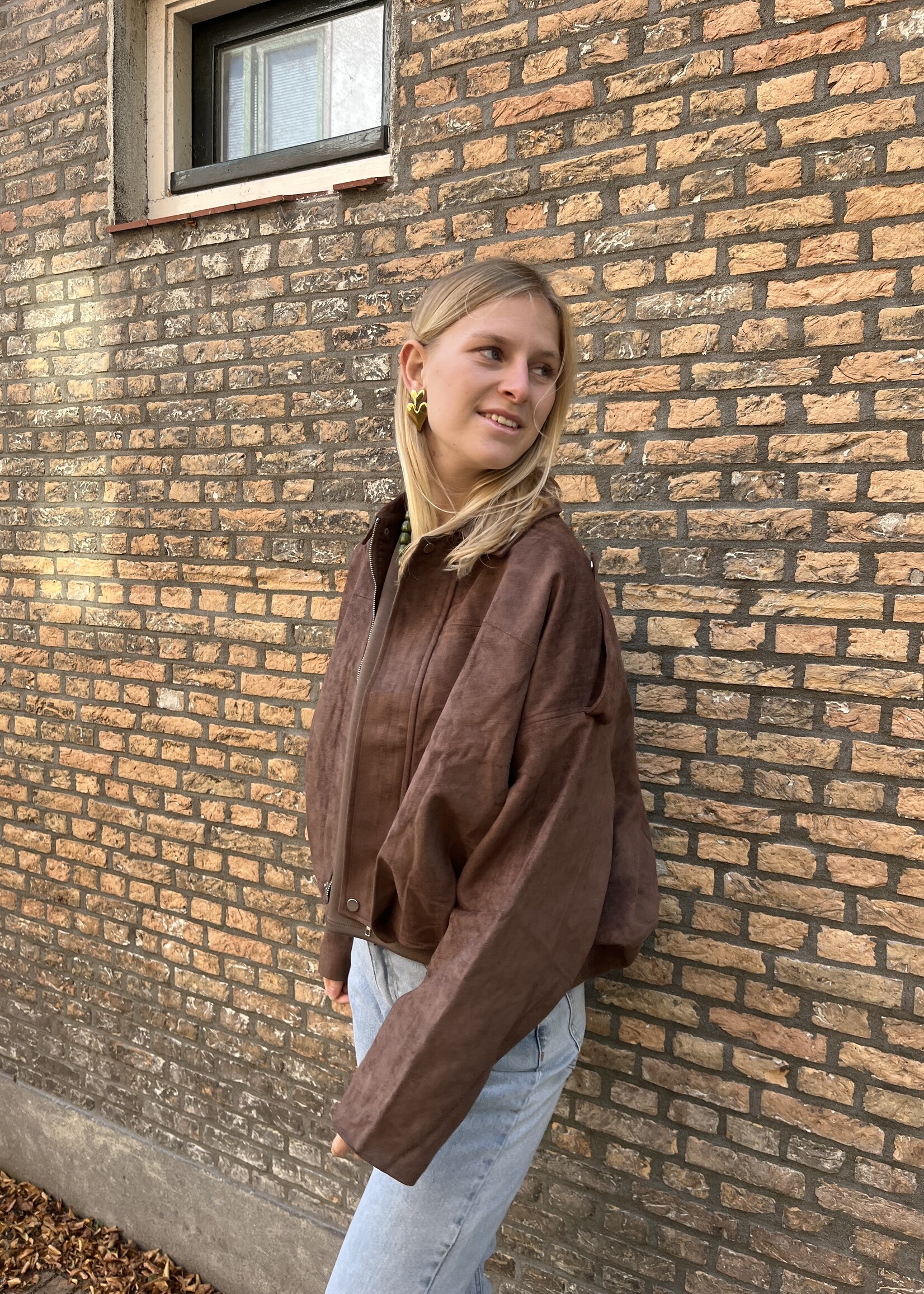 Flo Boutique Jasje Maartje Suede Look Marron