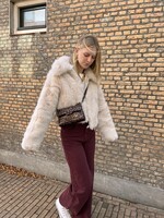 Flo Boutique Wide Leg Jeans Aya Burgundy