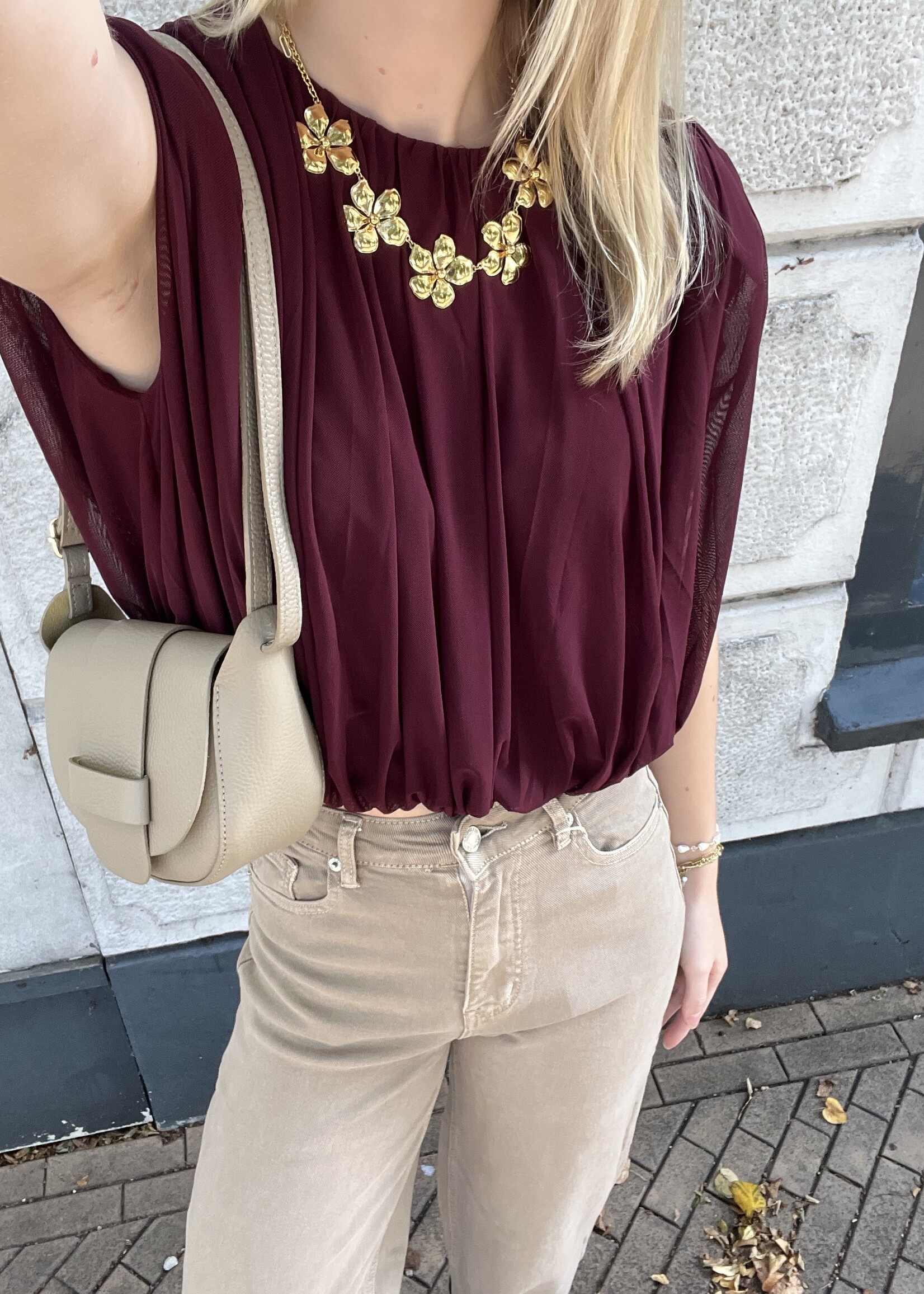 Flo Boutique Top Zoe Bordeaux
