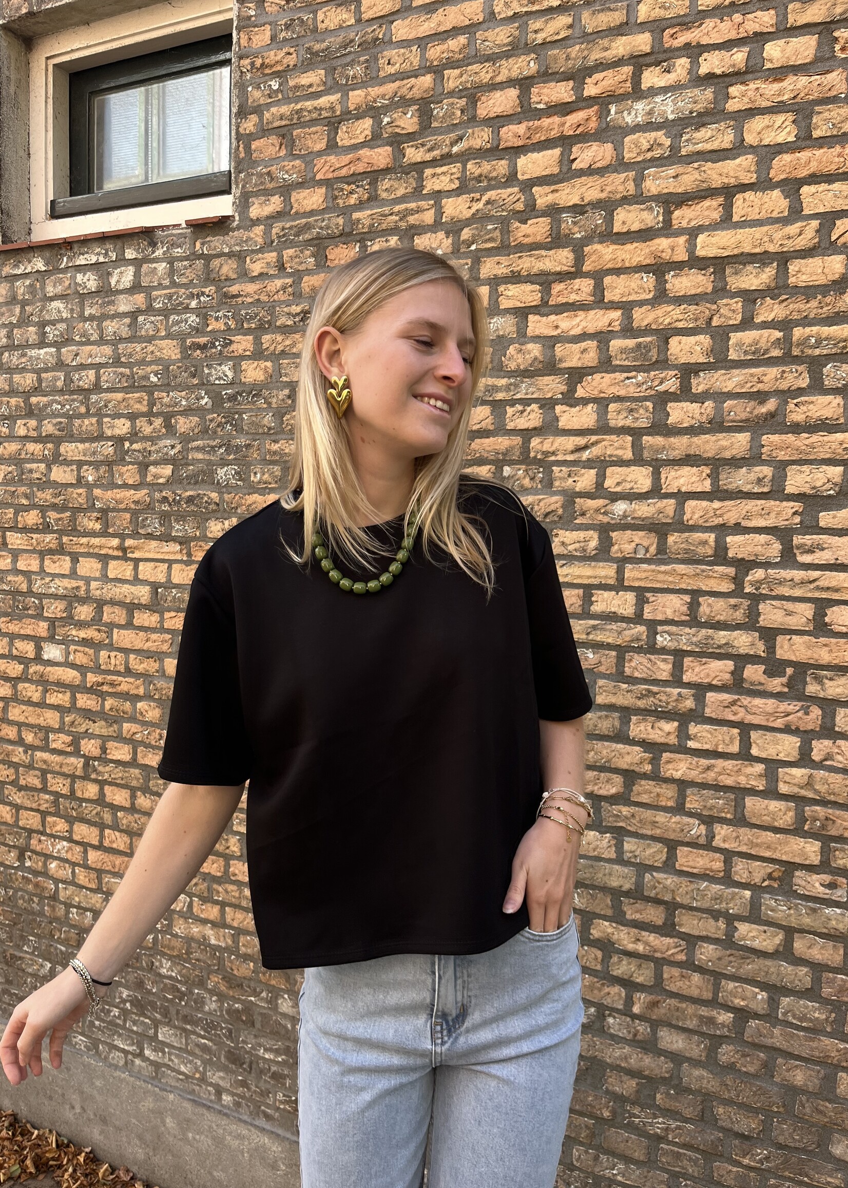 Flo Boutique Basic Top Fiene Black