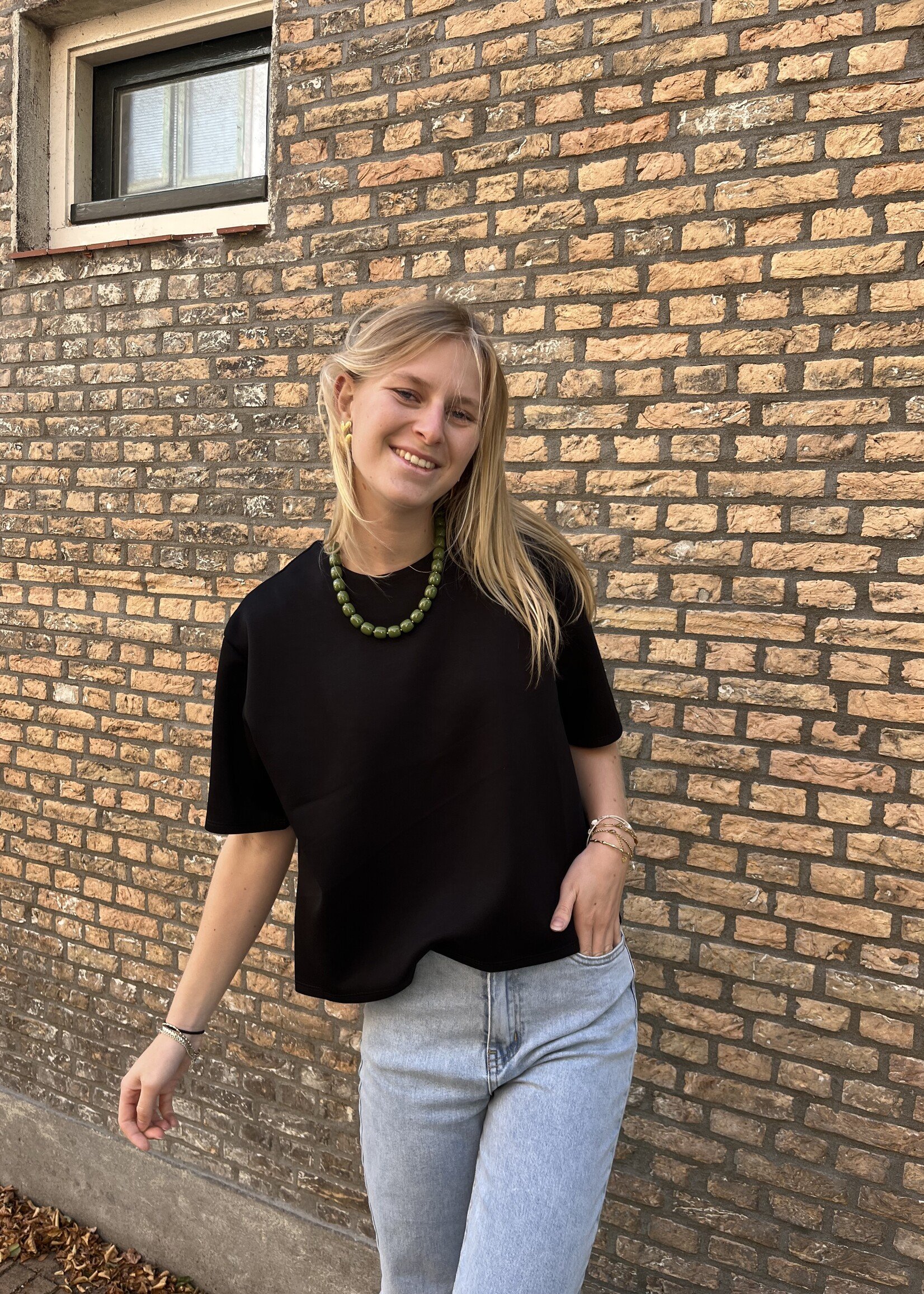 Flo Boutique Basic Top Fiene Black