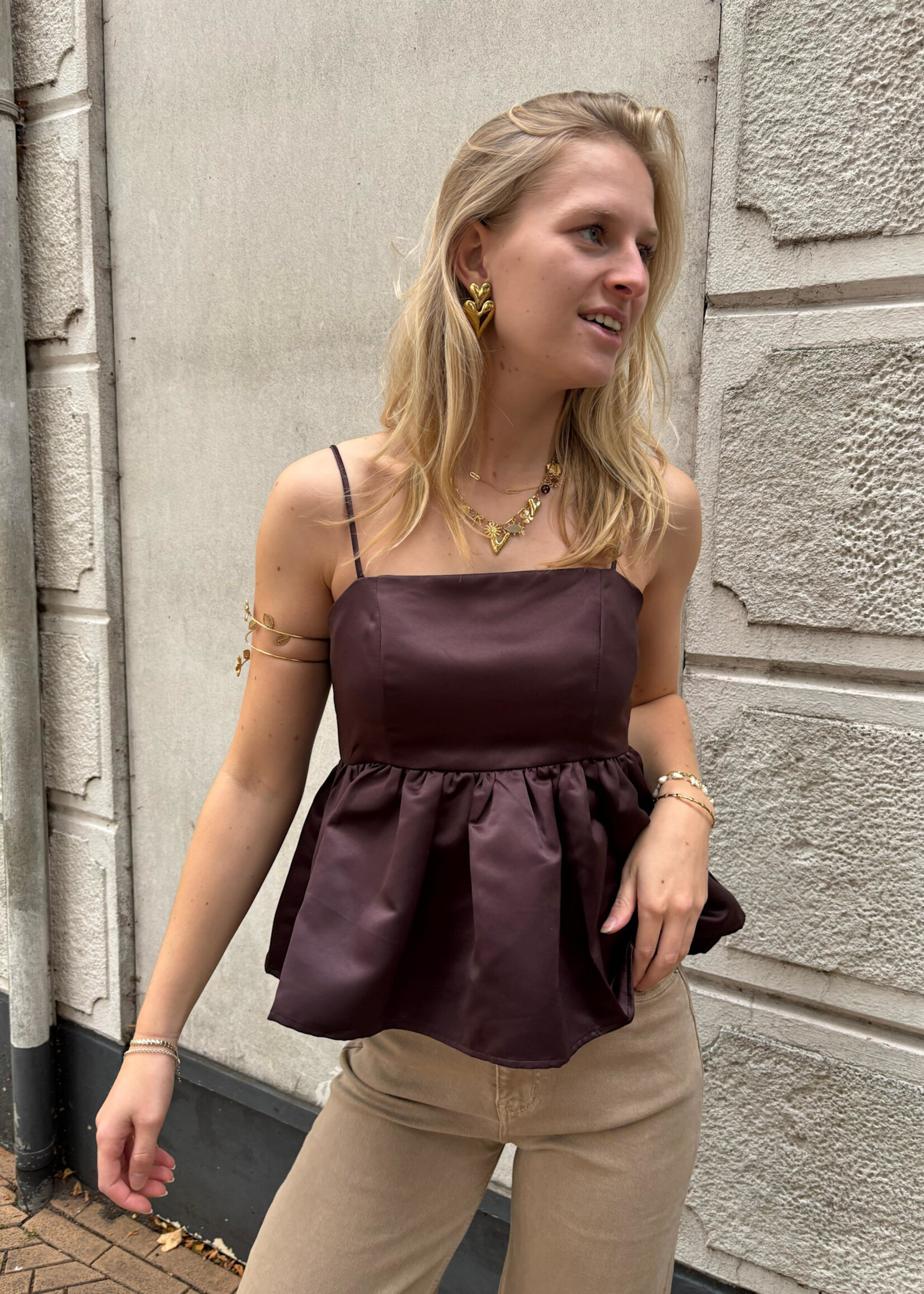 Flo Boutique Top Emilia Choco