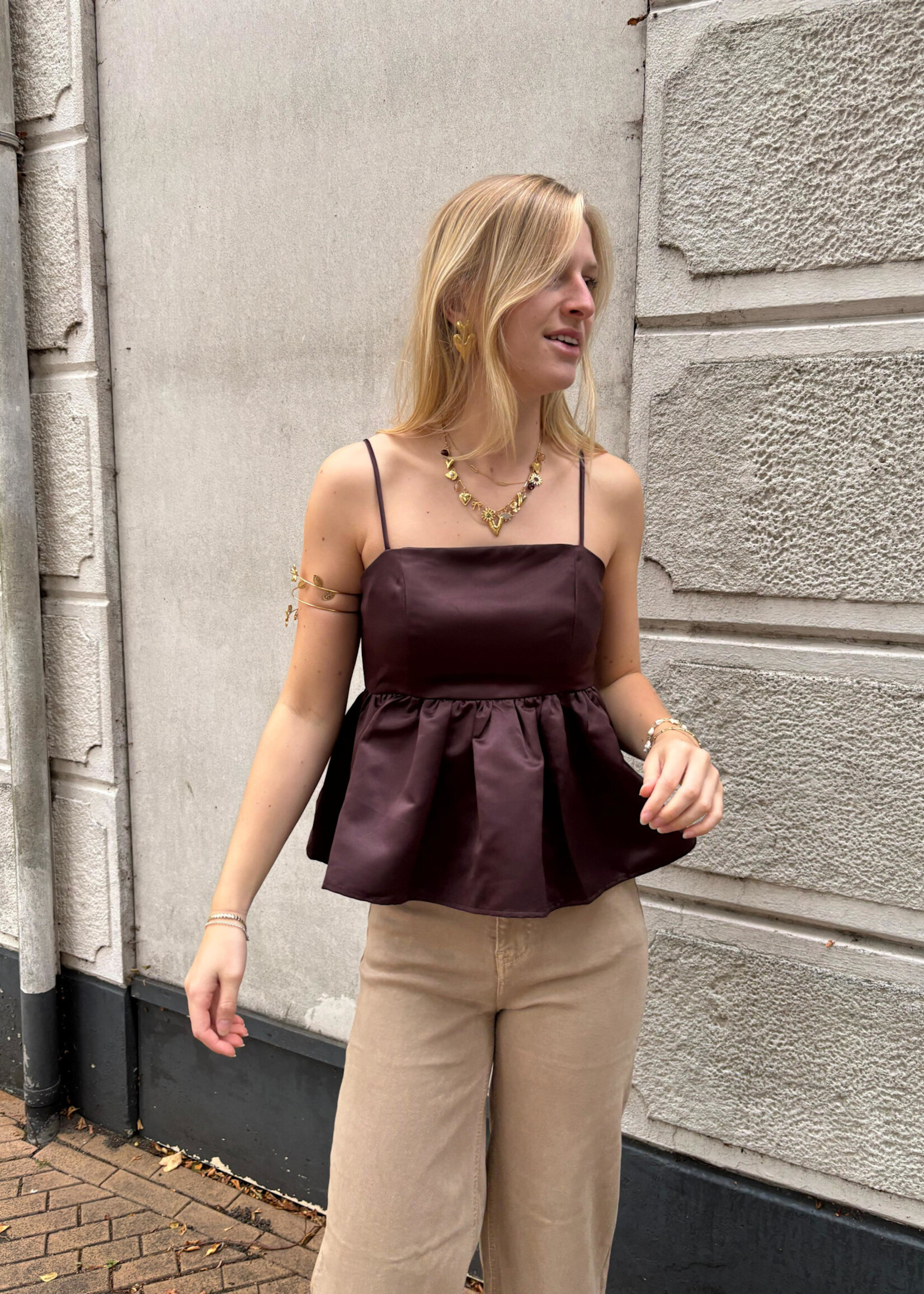 Flo Boutique Top Emilia Choco