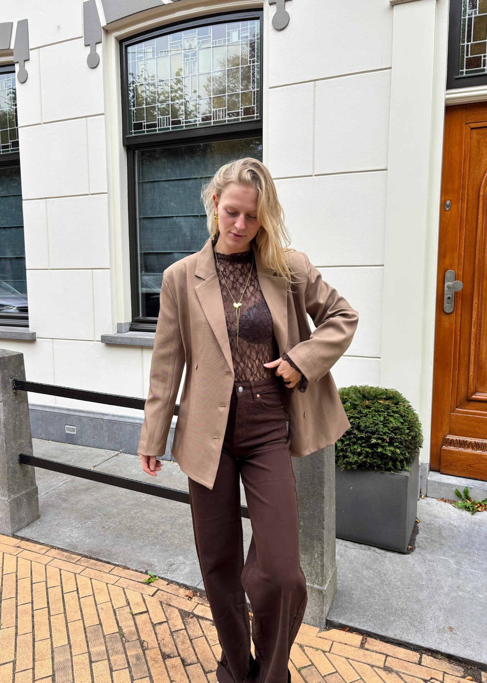 Flo Boutique Mesh Top June Marron