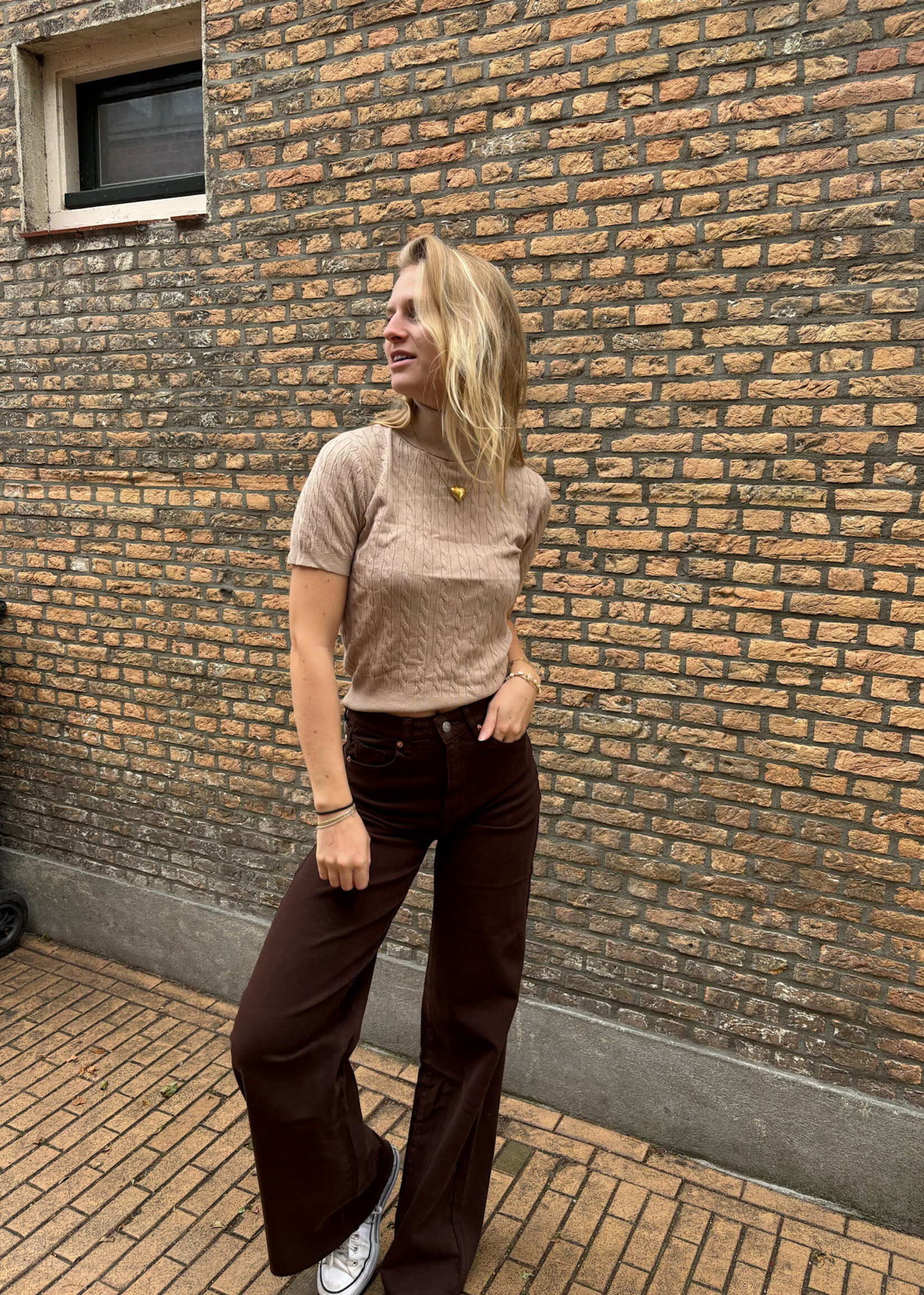 Flo Boutique Top Eef Taupe