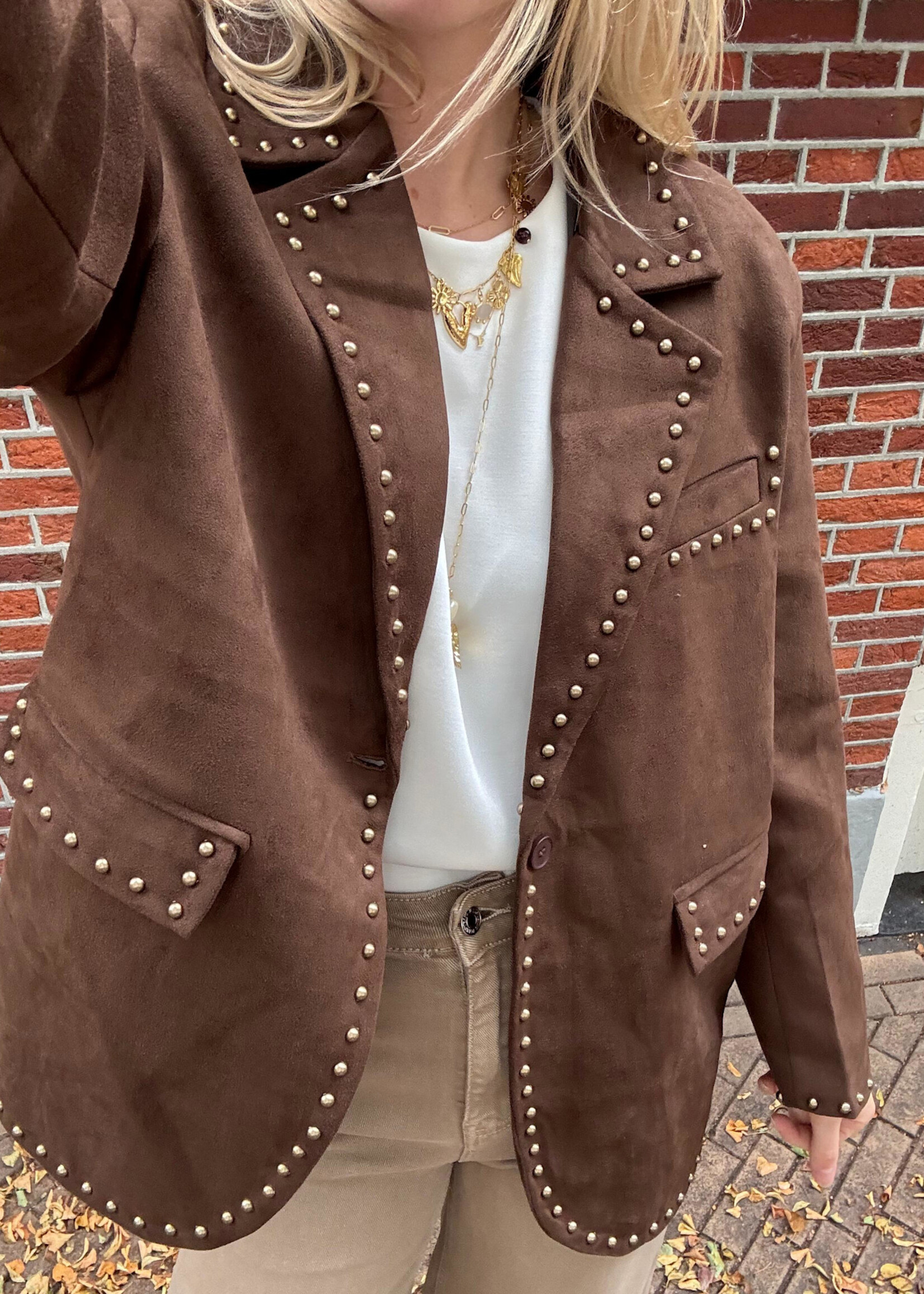 Flo Boutique Blazer Nora Marron Suède