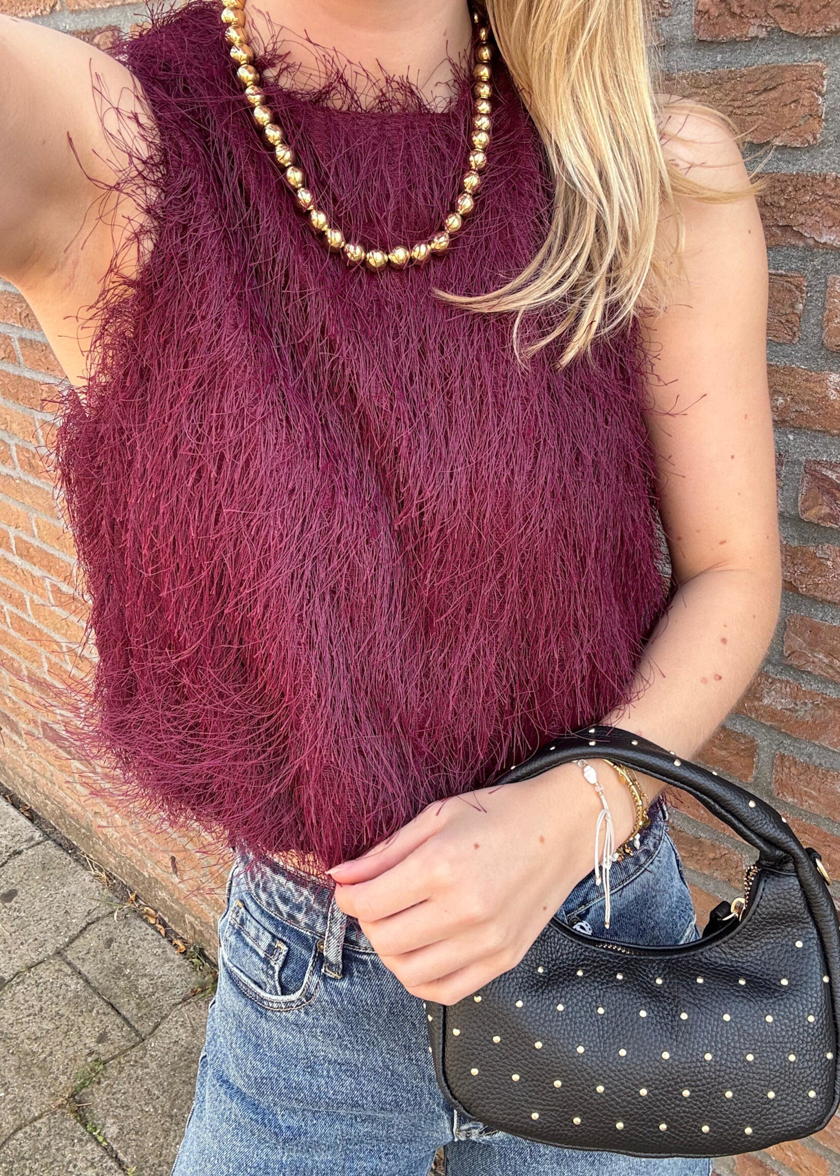 Flo Boutique Top Lente Bordeaux