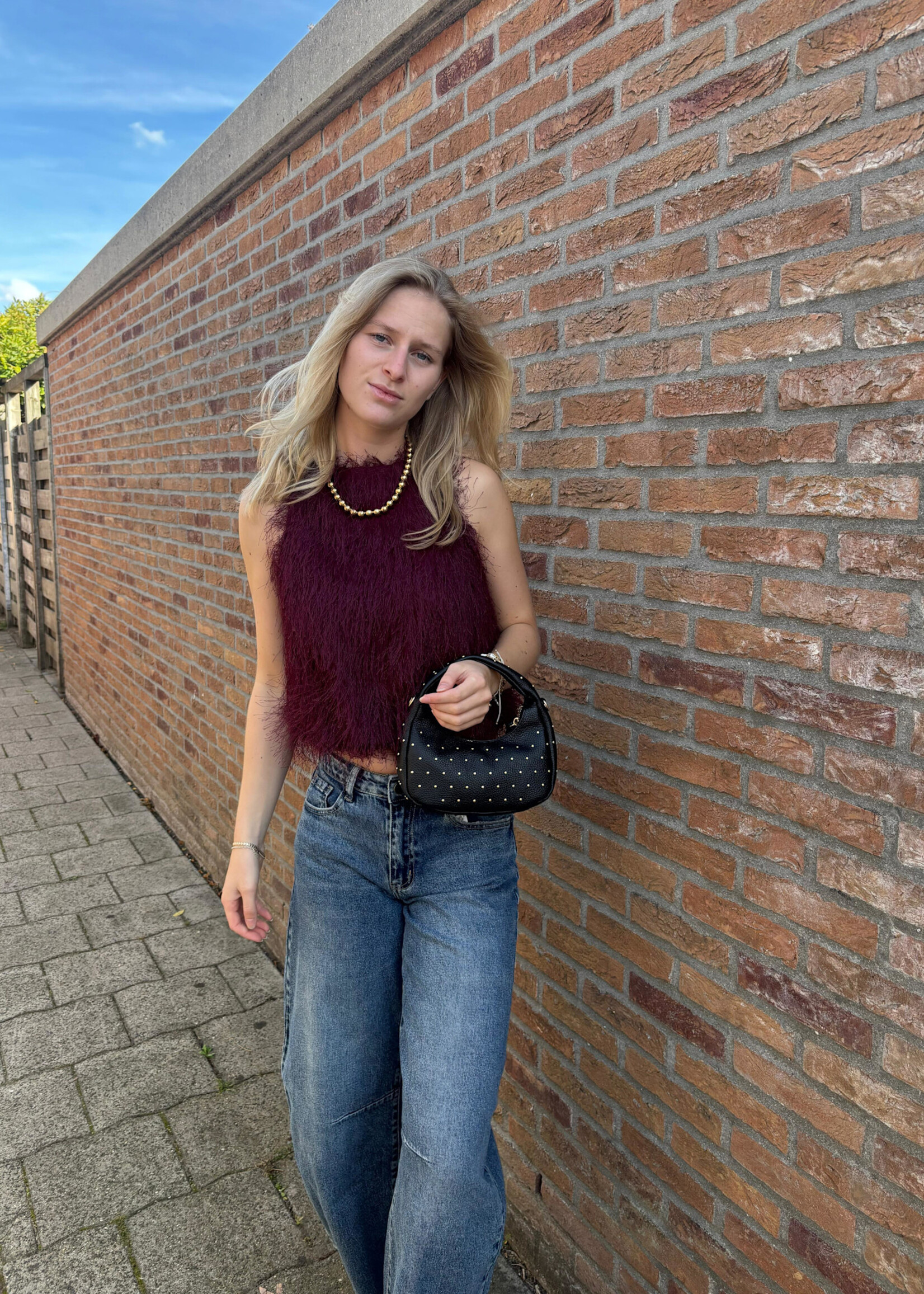 Flo Boutique Top Lente Bordeaux