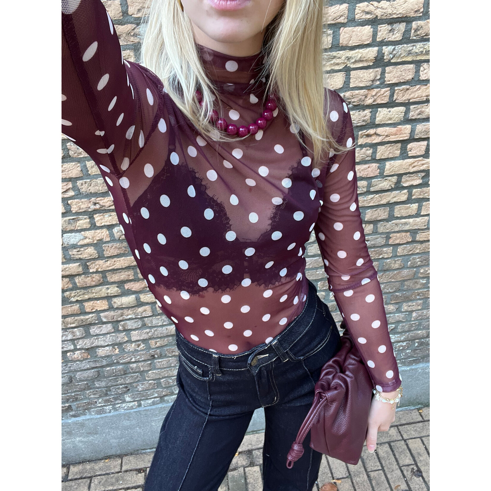 Flo Boutique Top Minte Bordeaux