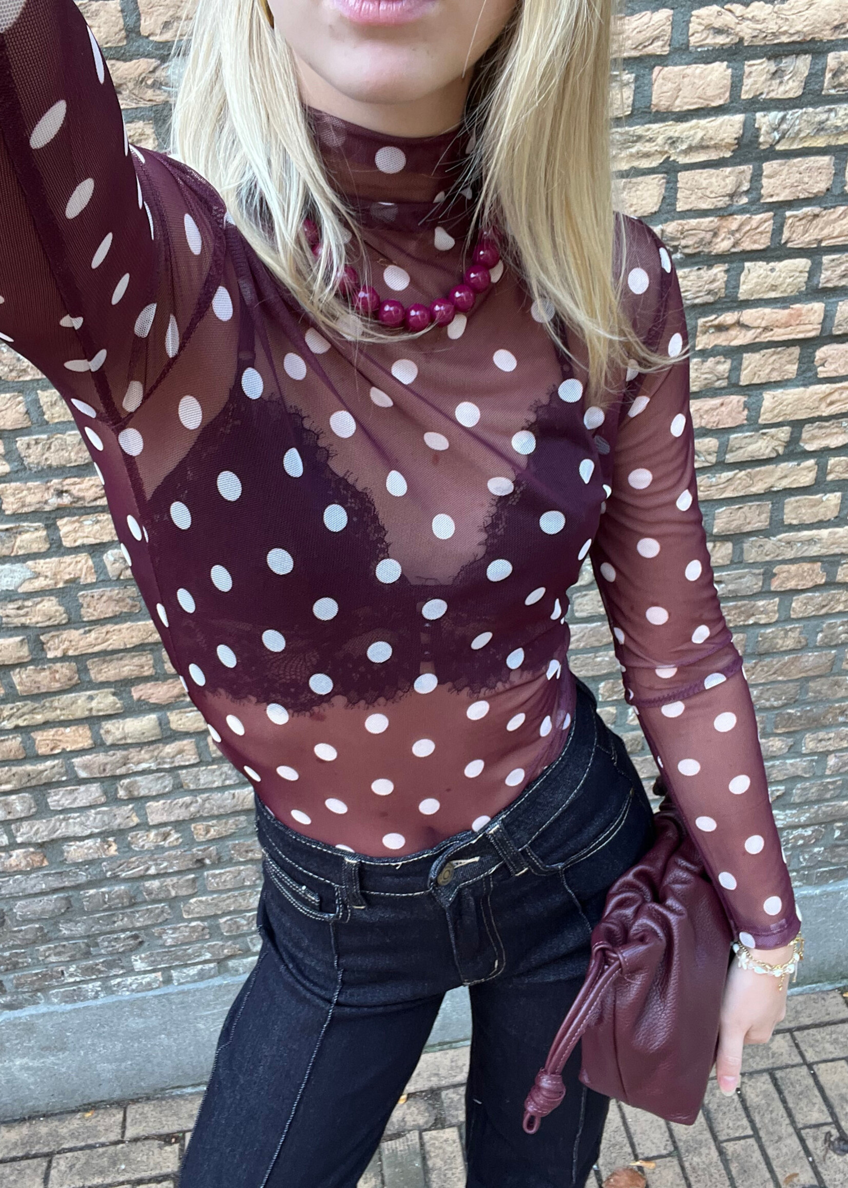 Flo Boutique Top Minte Bordeaux