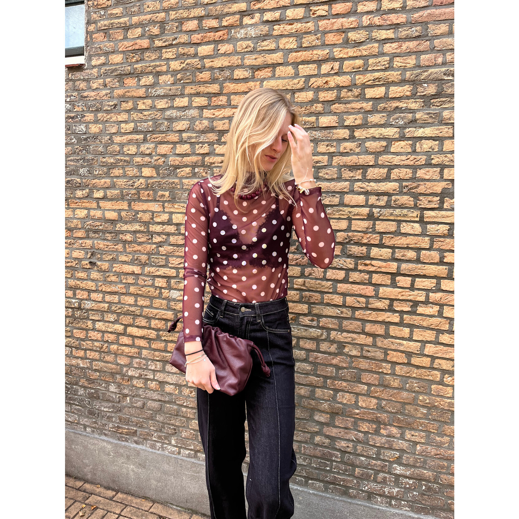 Flo Boutique Top Minte Bordeaux