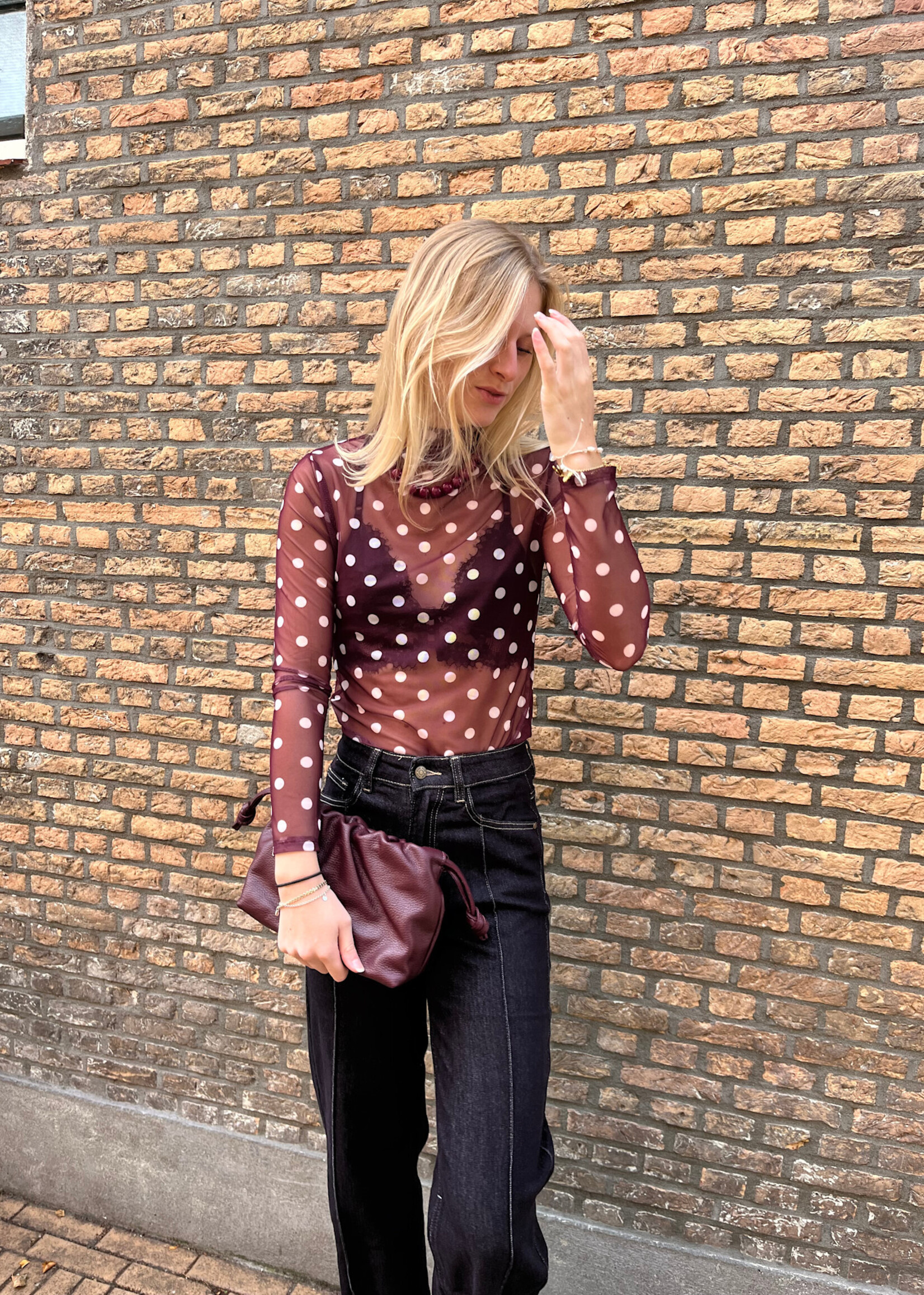 Flo Boutique Top Minte Bordeaux