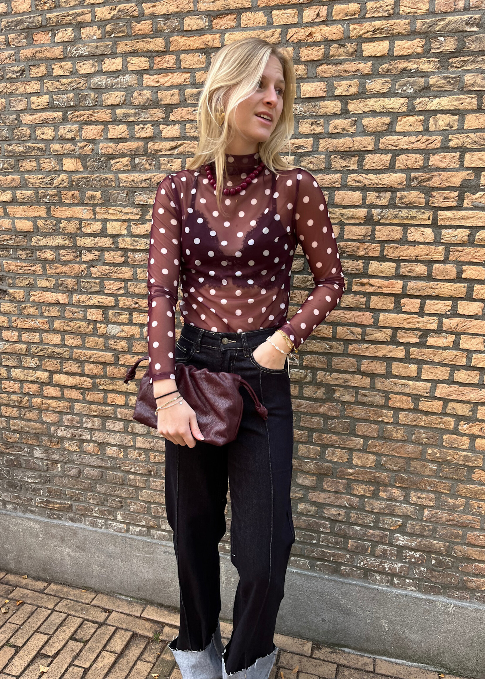 Flo Boutique Top Minte Bordeaux