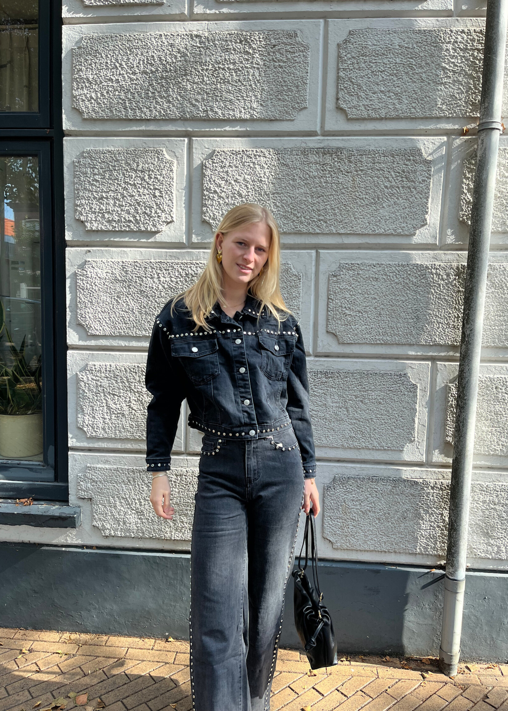 Flo Boutique Jeans Bodi Studs Black