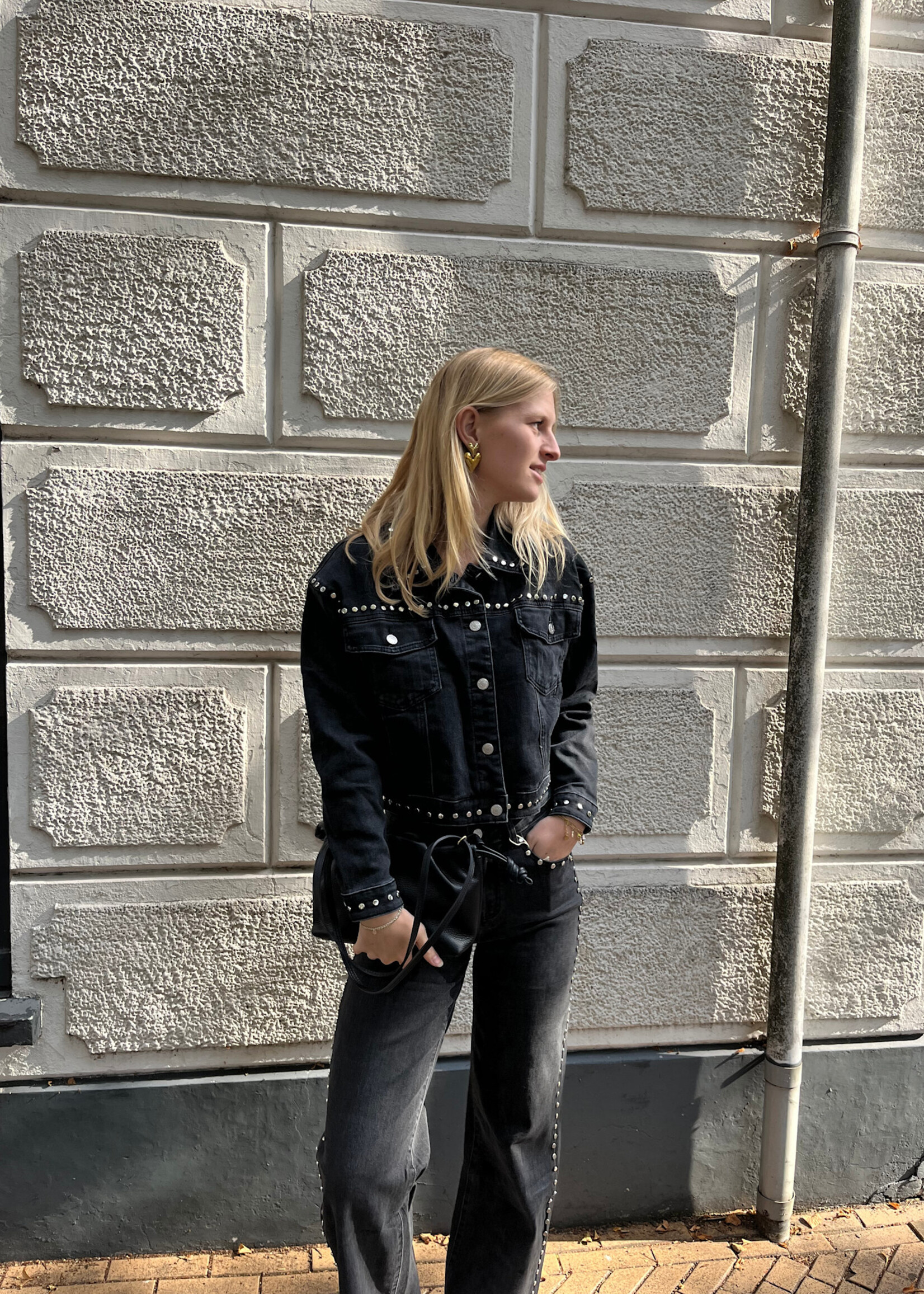 Flo Boutique Jeans Bodi Studs Black