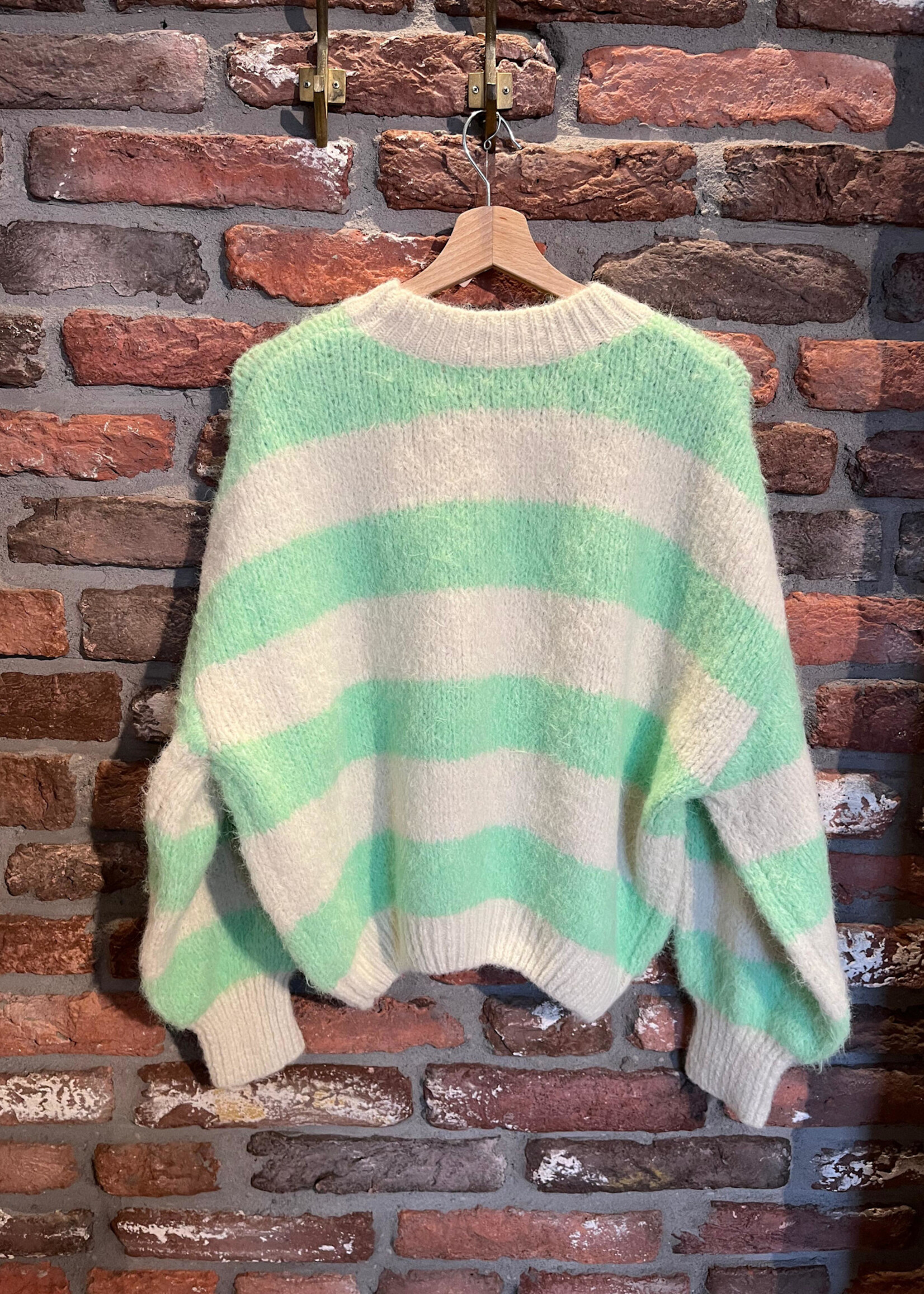 Flo Boutique Trui Quinn Green/Off White