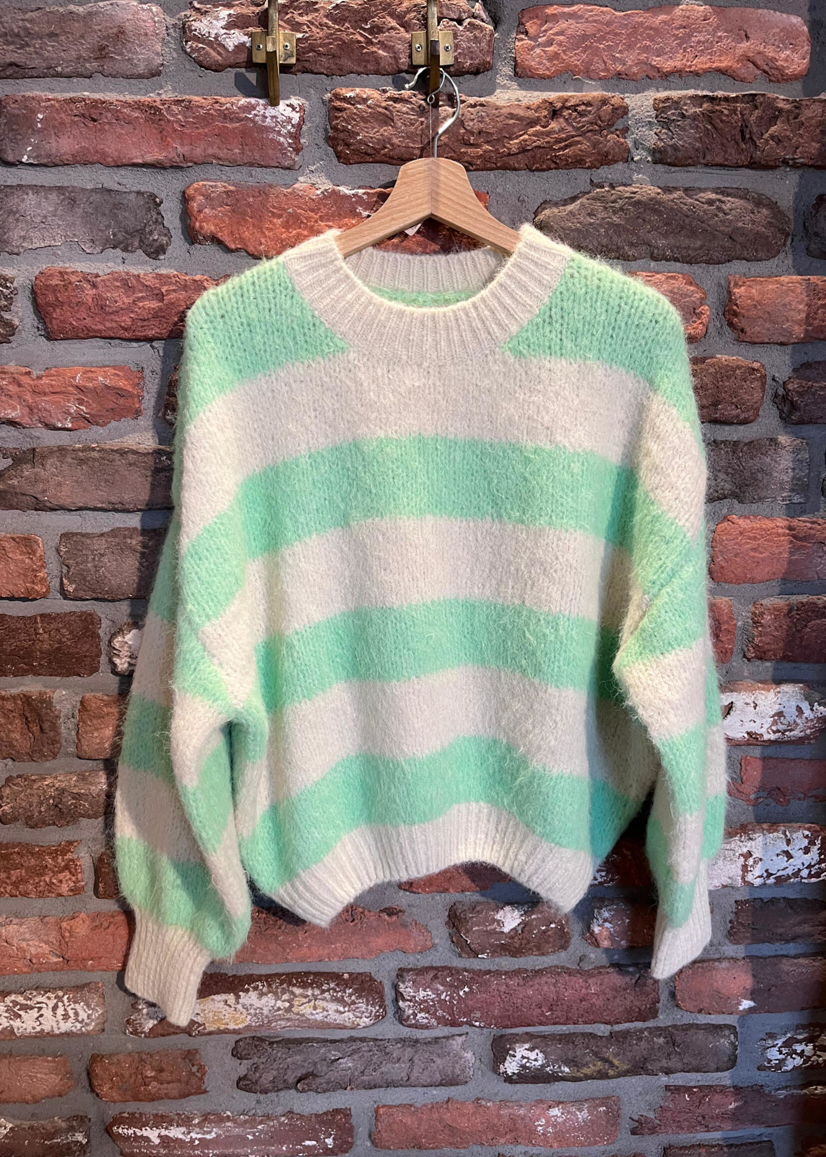 Flo Boutique Trui Quinn Green/Off White