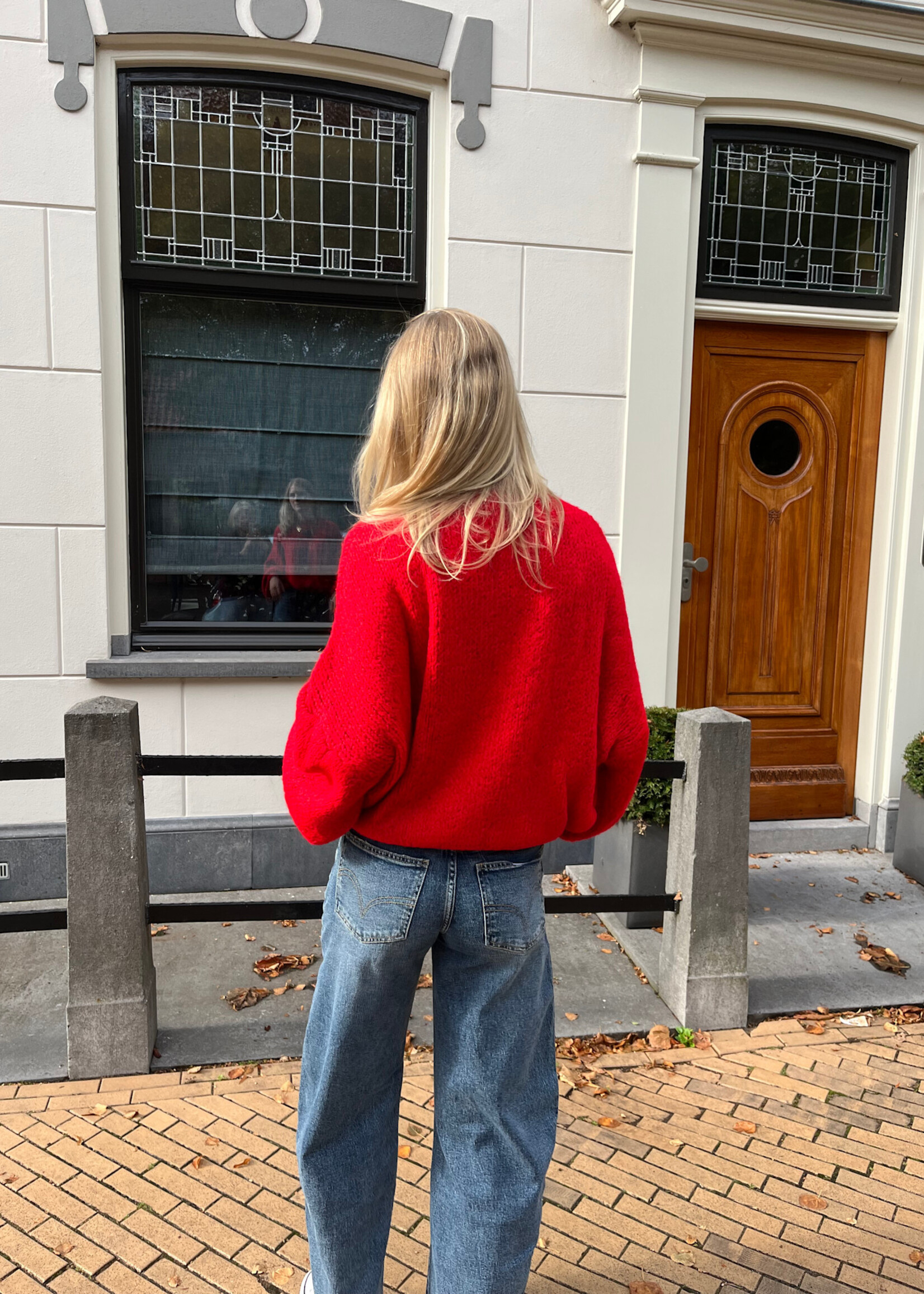 Flo Boutique Cosy trui Diede Red