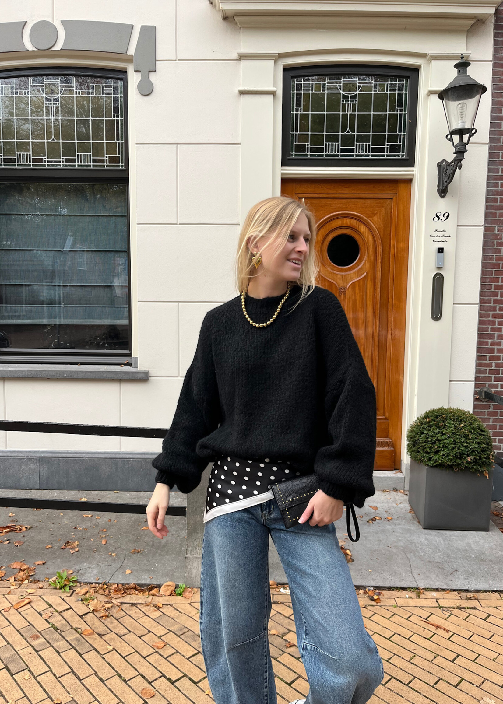 Flo Boutique Cosy trui Diede Black