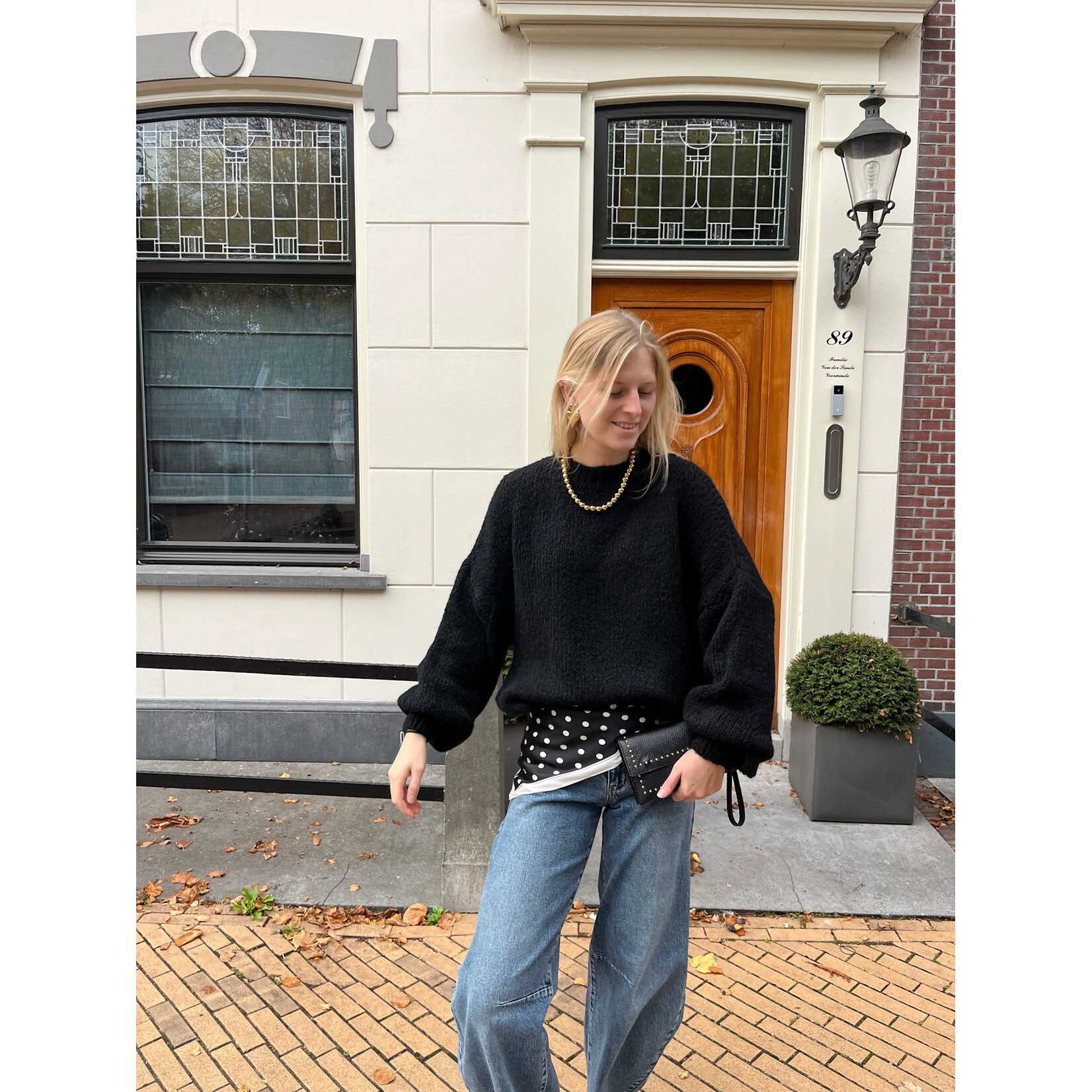 Flo Boutique Cosy trui Diede Black