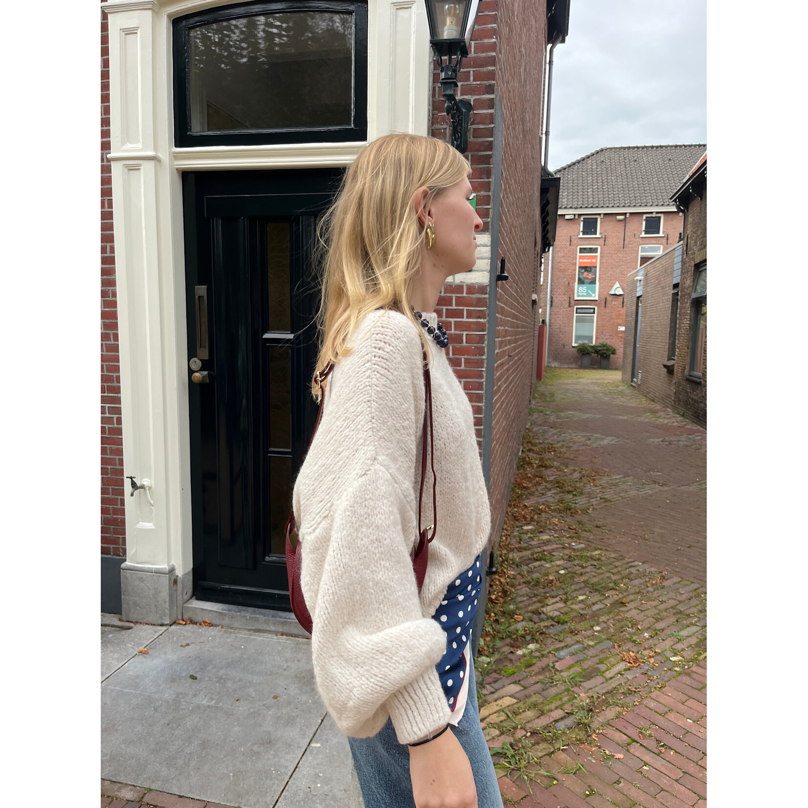 Flo Boutique Cosy trui Diede Off-White