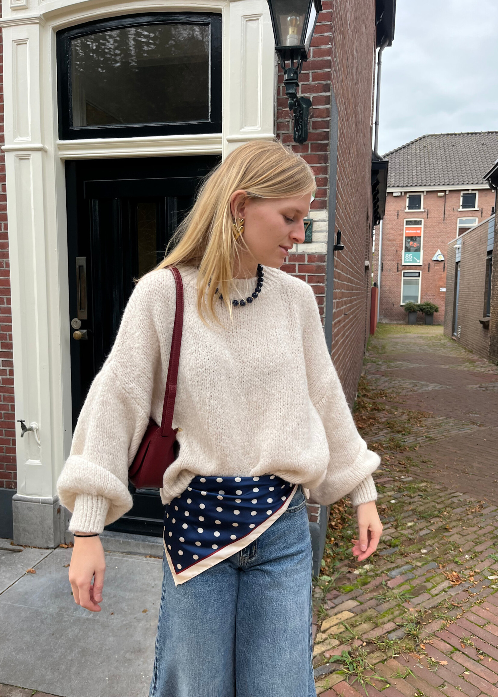 Flo Boutique Cosy trui Diede Off-White