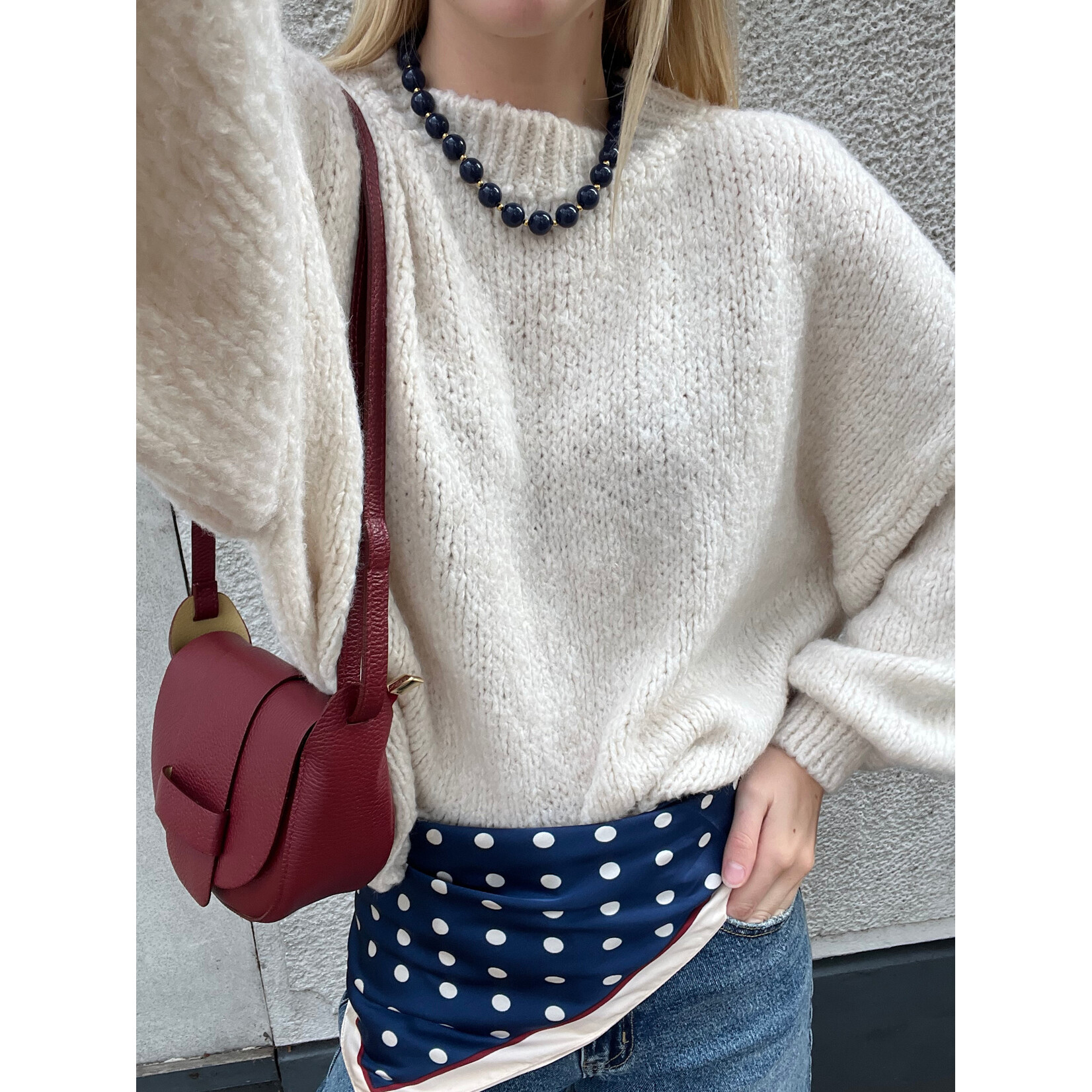 Flo Boutique Cosy trui Diede Off-White