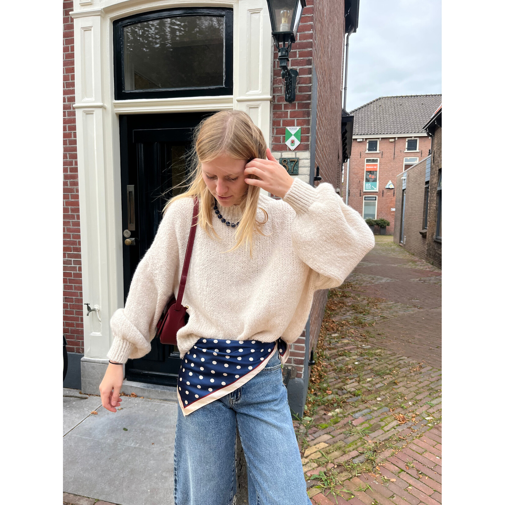 Flo Boutique Cosy trui Diede Off-White