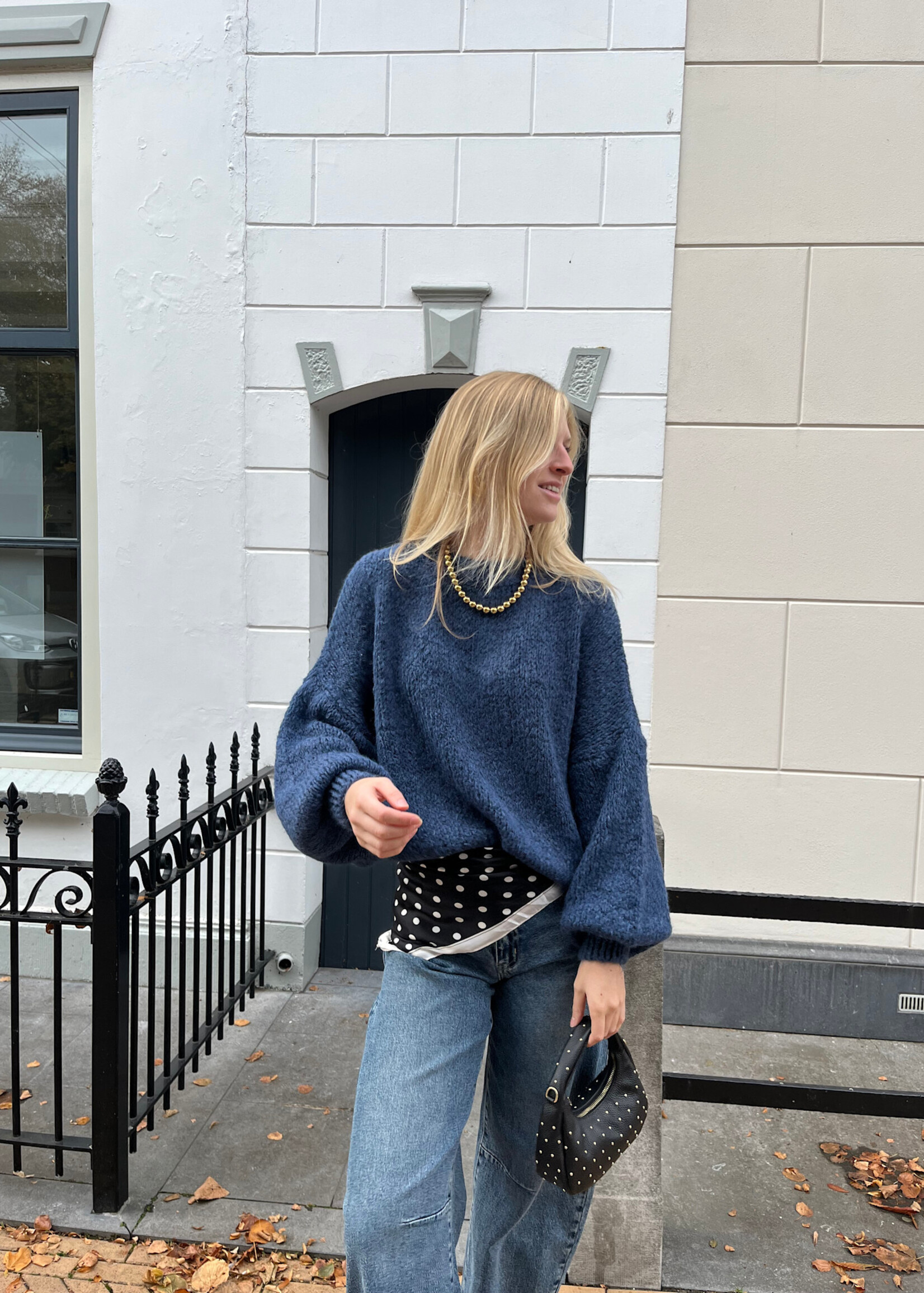 Flo Boutique Cosy trui Diede Blue